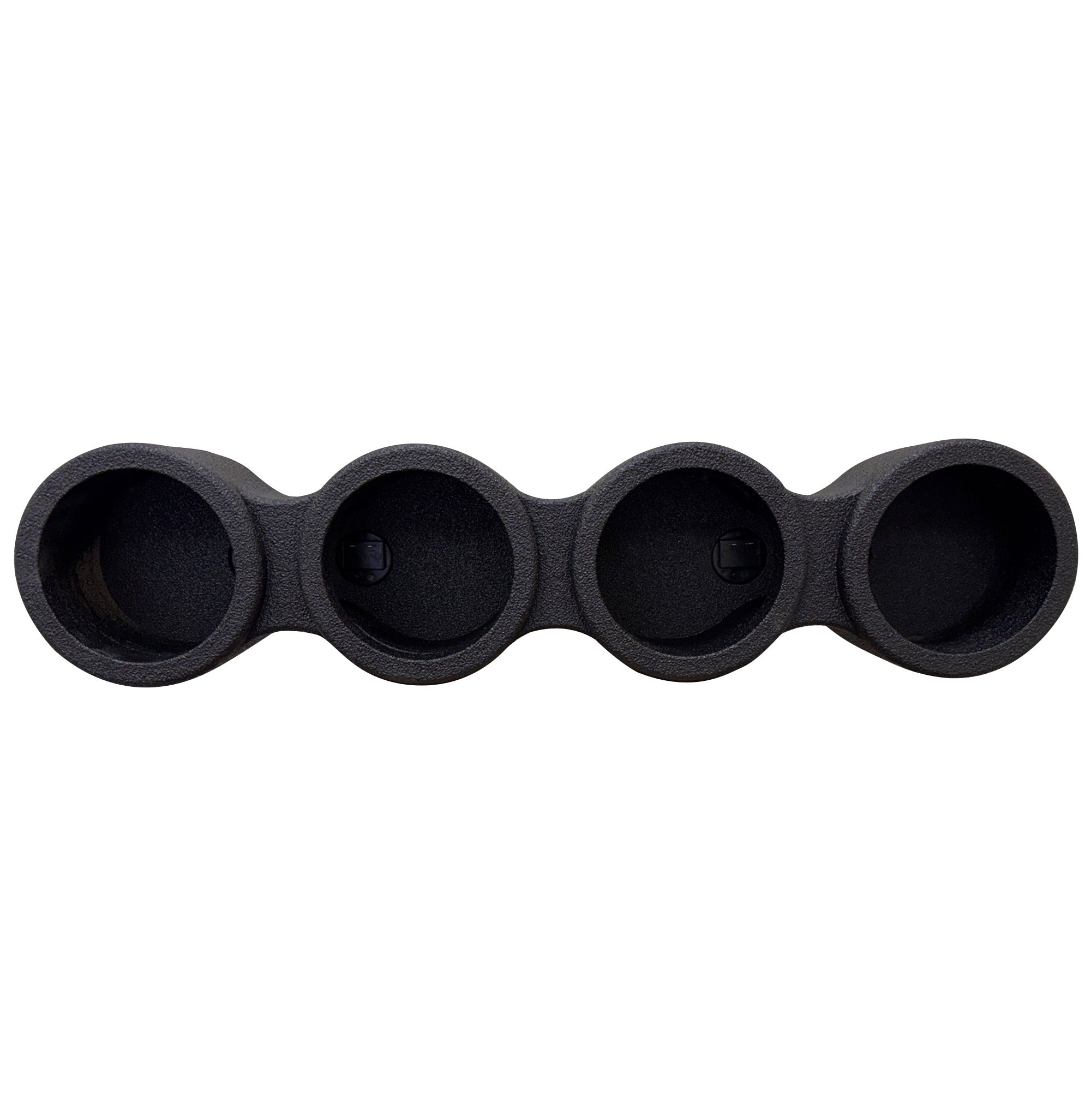 Q Power Sprayed Pod Quad 6.5" Speaker Box, 4-Hole Sealed Enclosure, Black - VMInnovations