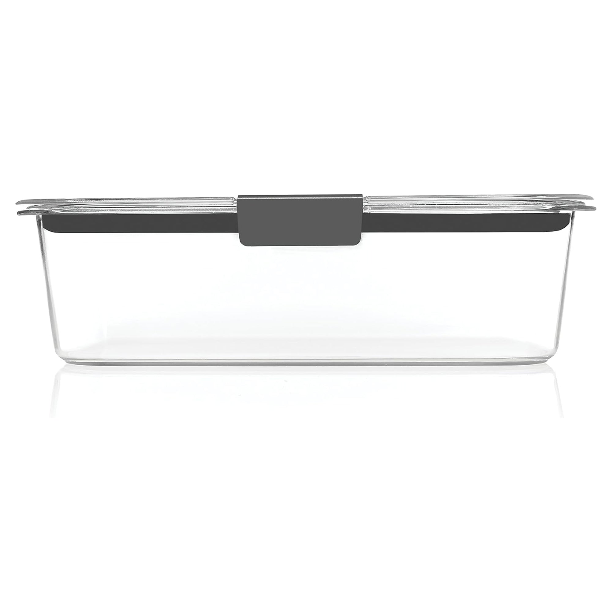 Rubbermaid Brilliance Large Airtight Food Storage Container, 9.6 Cup, Clear/Gray