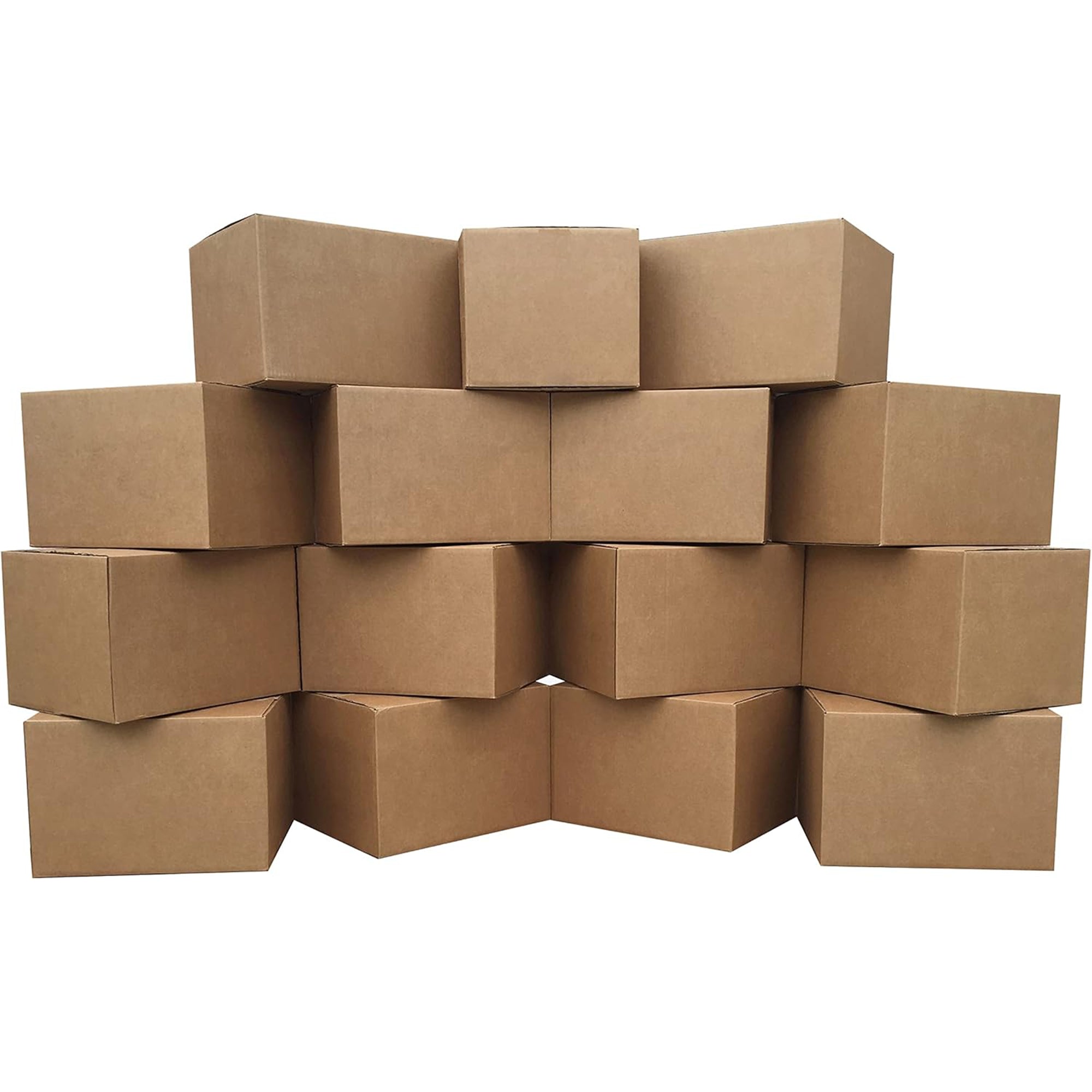 UBMOVE Medium Corrugated Cardboard Moving Boxes, 18" x 14" x 12", (Open Box)