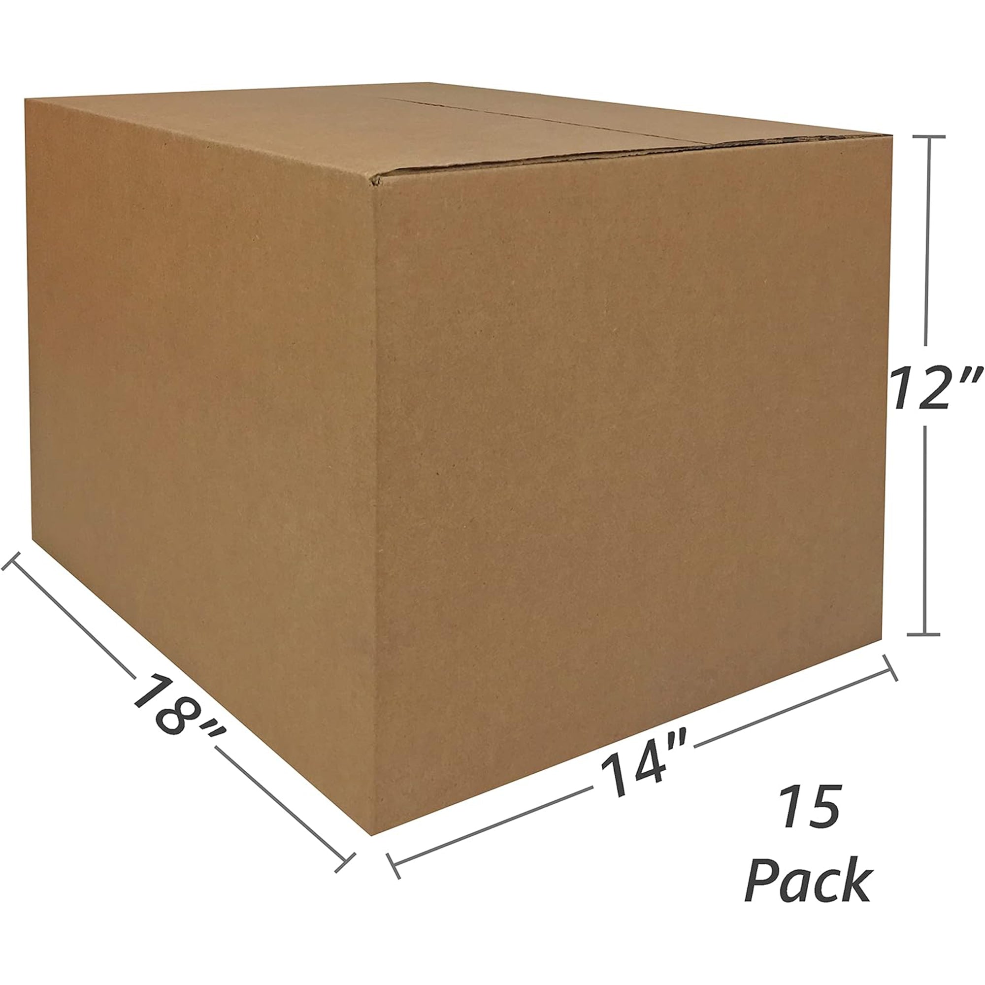 UBMOVE Medium Corrugated Cardboard Moving Boxes, 18" x 14" x 12", (Open Box)