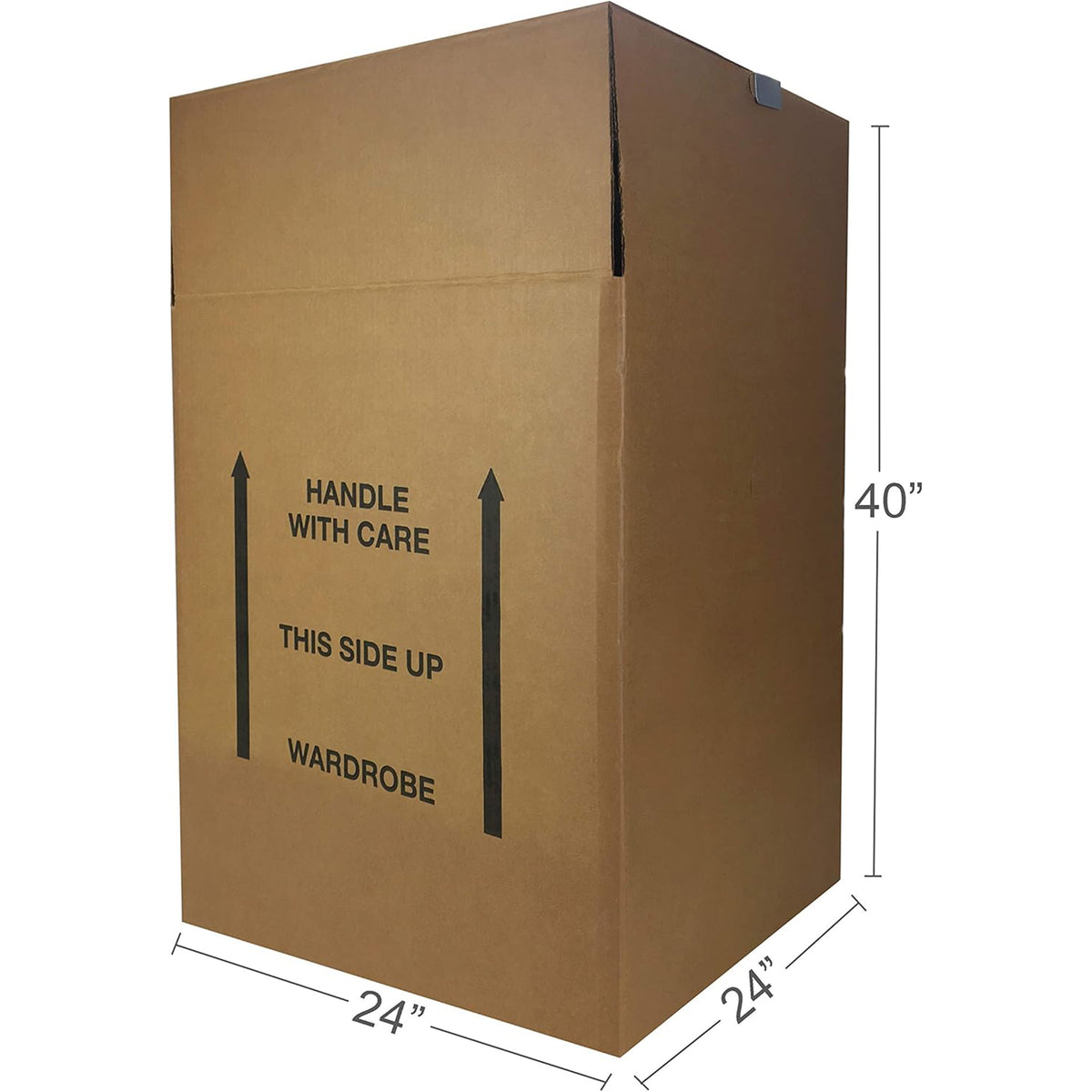 UBMOVE Larger Wardrobe Moving Boxes w/ Hanging Bar, 24" x 24" x 40", (Open Box)