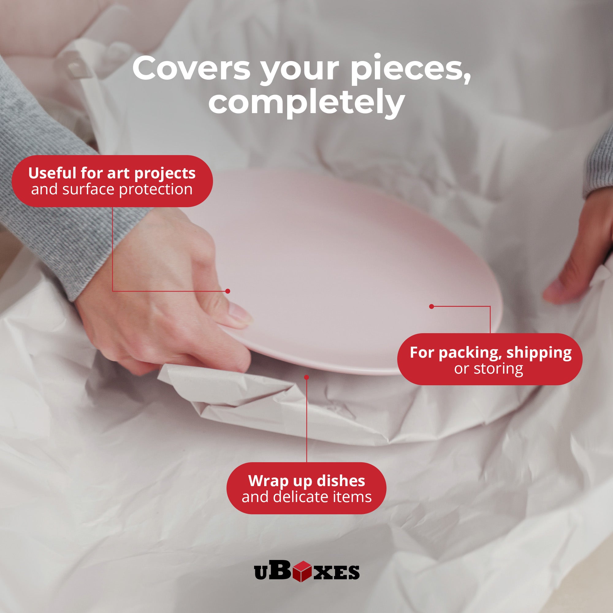 uBoxes Newsprint Packing Paper for Moving, Shipping, and Wrapping, 50 Lbs, White - VMInnovations