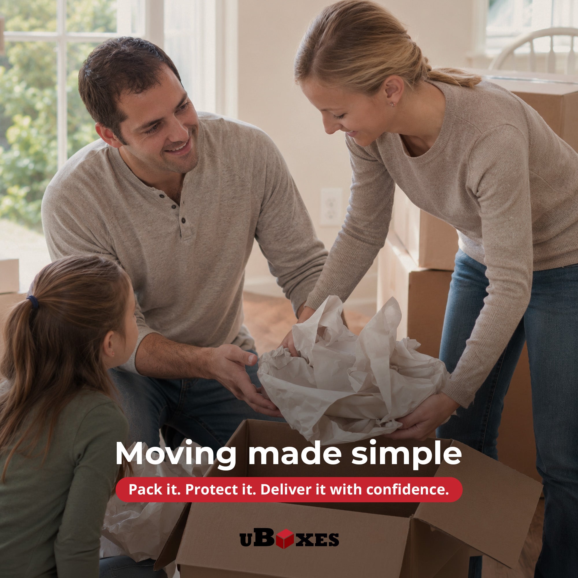 uBoxes Newsprint Packing Paper for Moving, Shipping, and Wrapping, 50 Lbs, White - VMInnovations