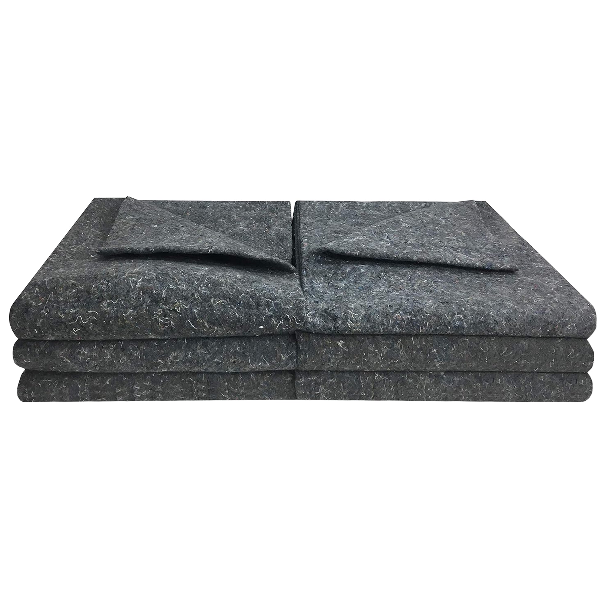 uBoxes 6-Pack Moving Blankets, Floor Protectors for Moving and Packing, Gray
