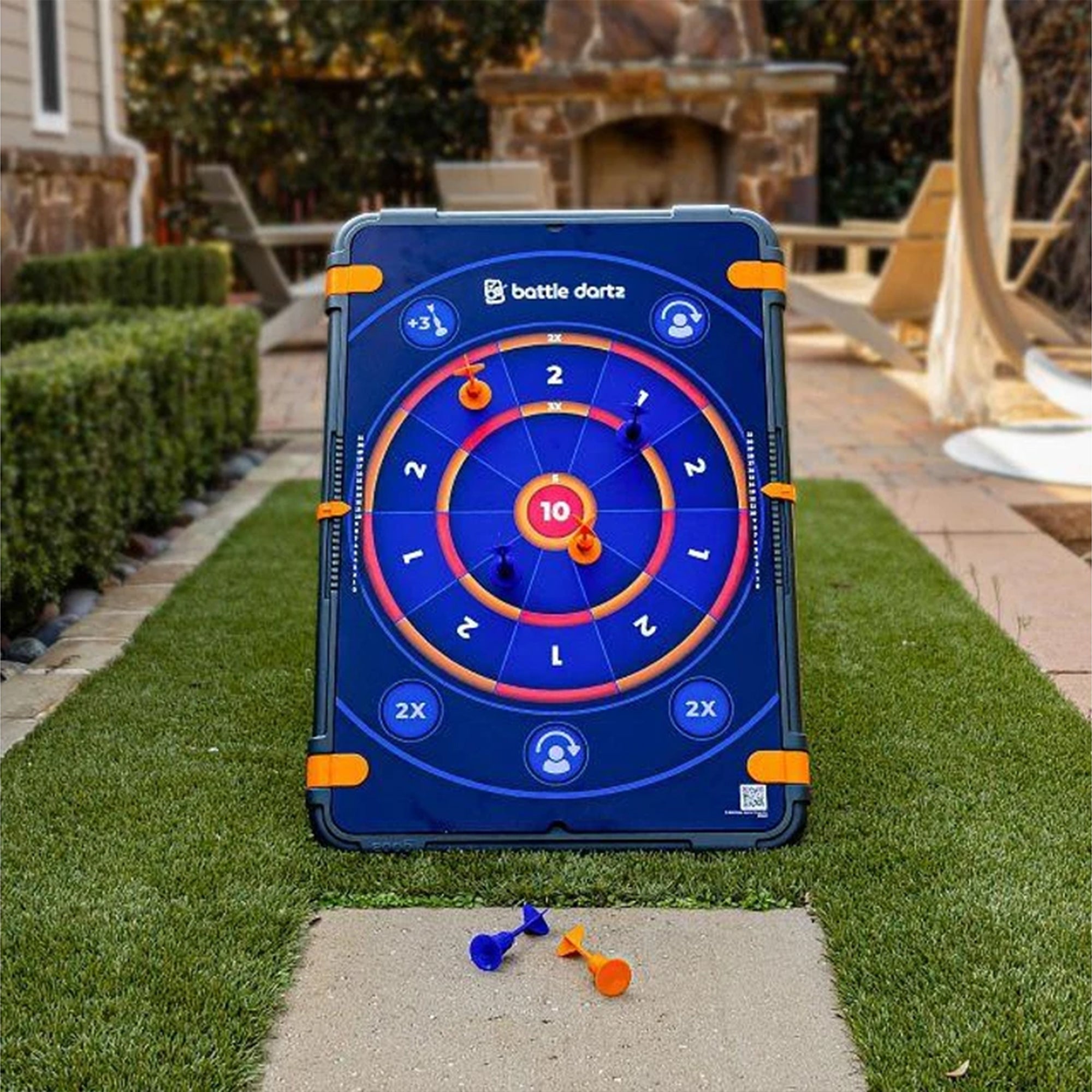Battle Dartz Dart Board, Interchangeable Target Indoor Outdoor Game Set