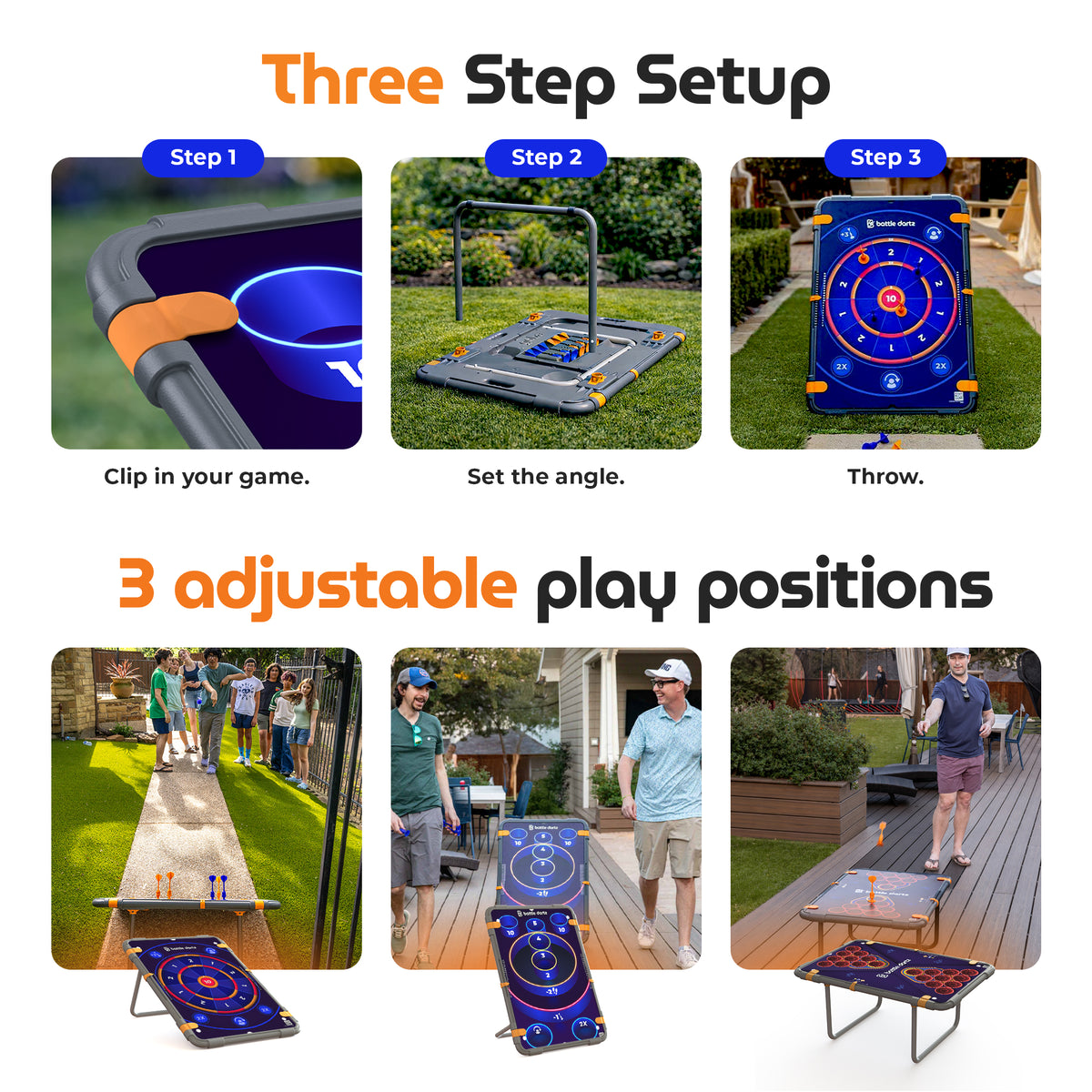 Battle Dartz Dart Board, Interchangeable Target Indoor Outdoor Game Set - VMInnovations