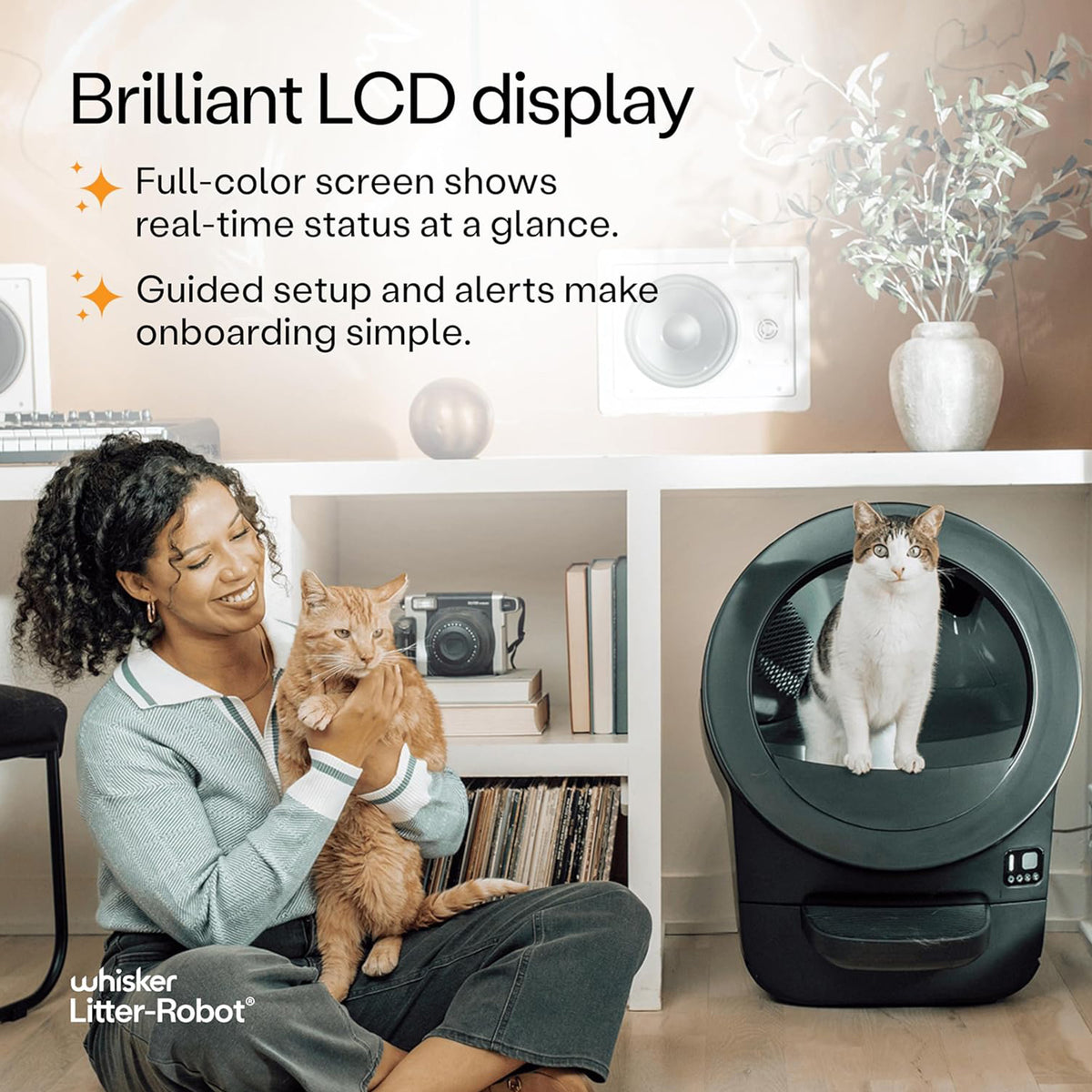 Whisker Litter-Robot EVO, Black - Automatic Self-Cleaning Cat Litter Box