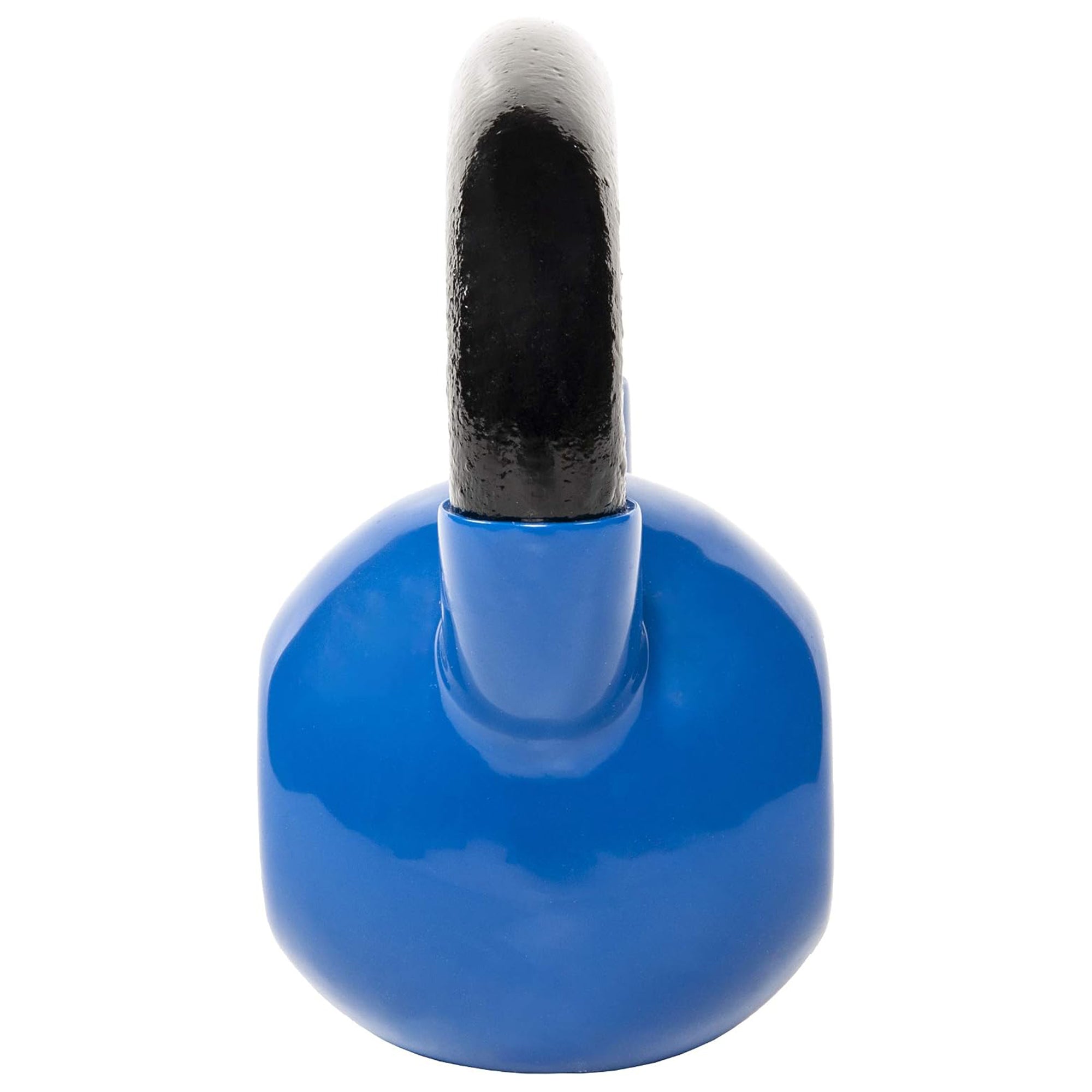 Fitvids 15 lb Vinyl-Coated Kettlebell With Handle for Strength Training, Blue