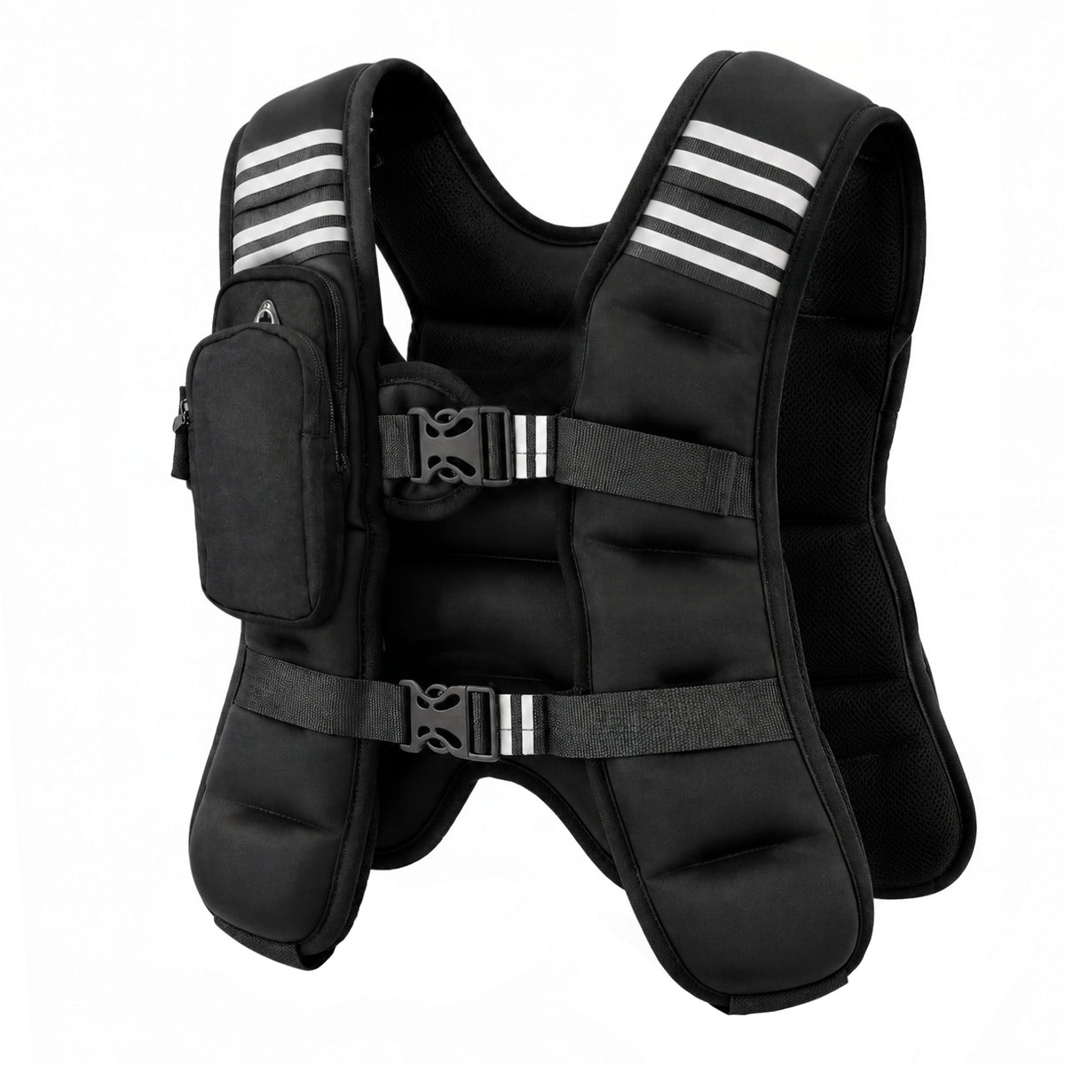 BalanceFrom 25 lb Weighted Nylon Tactical Vest with Quick Release & Phone Pouch
