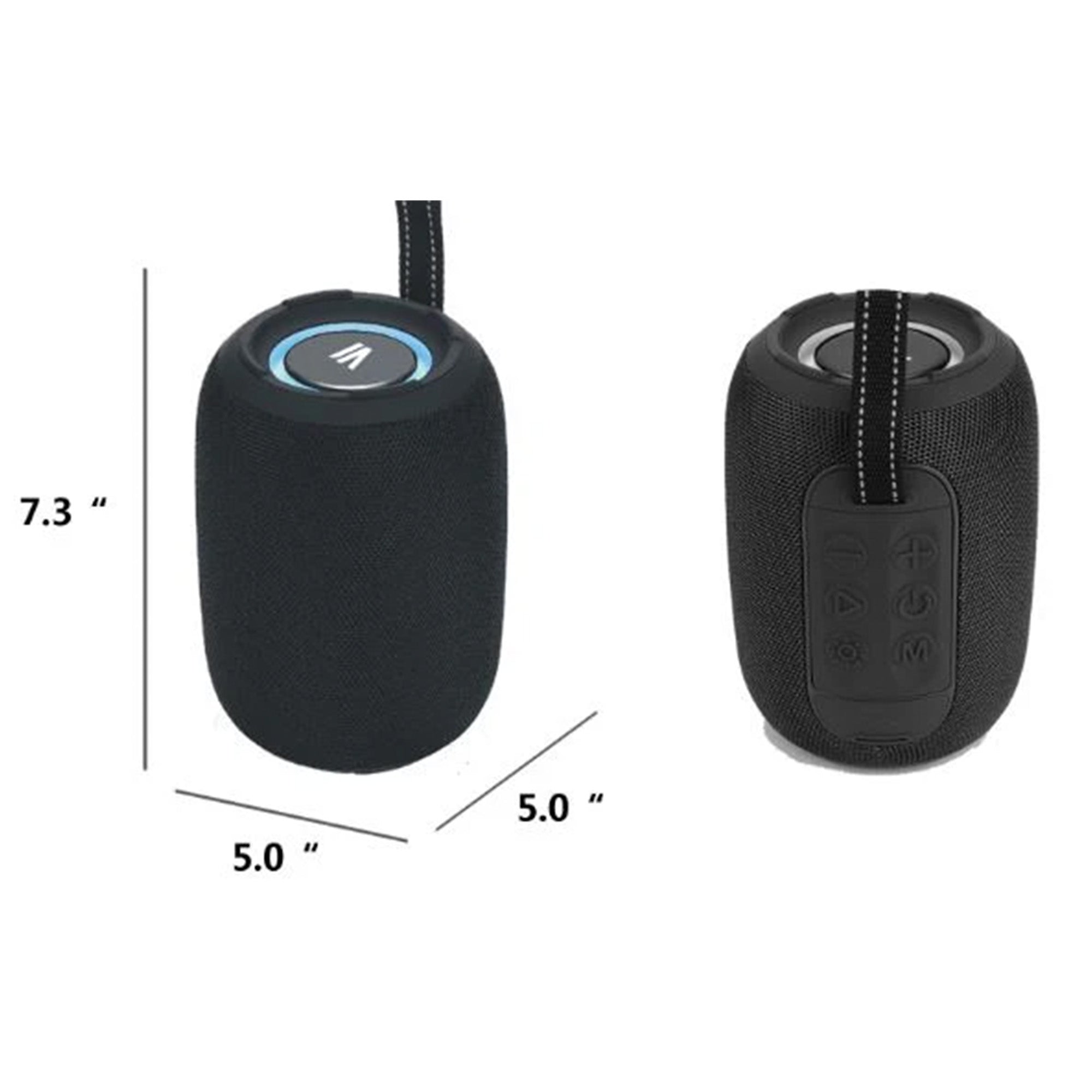 Max Power MPD395 Pulse Boom Portable Bluetooth Speaker with Heavy Bass, Black - VMInnovations