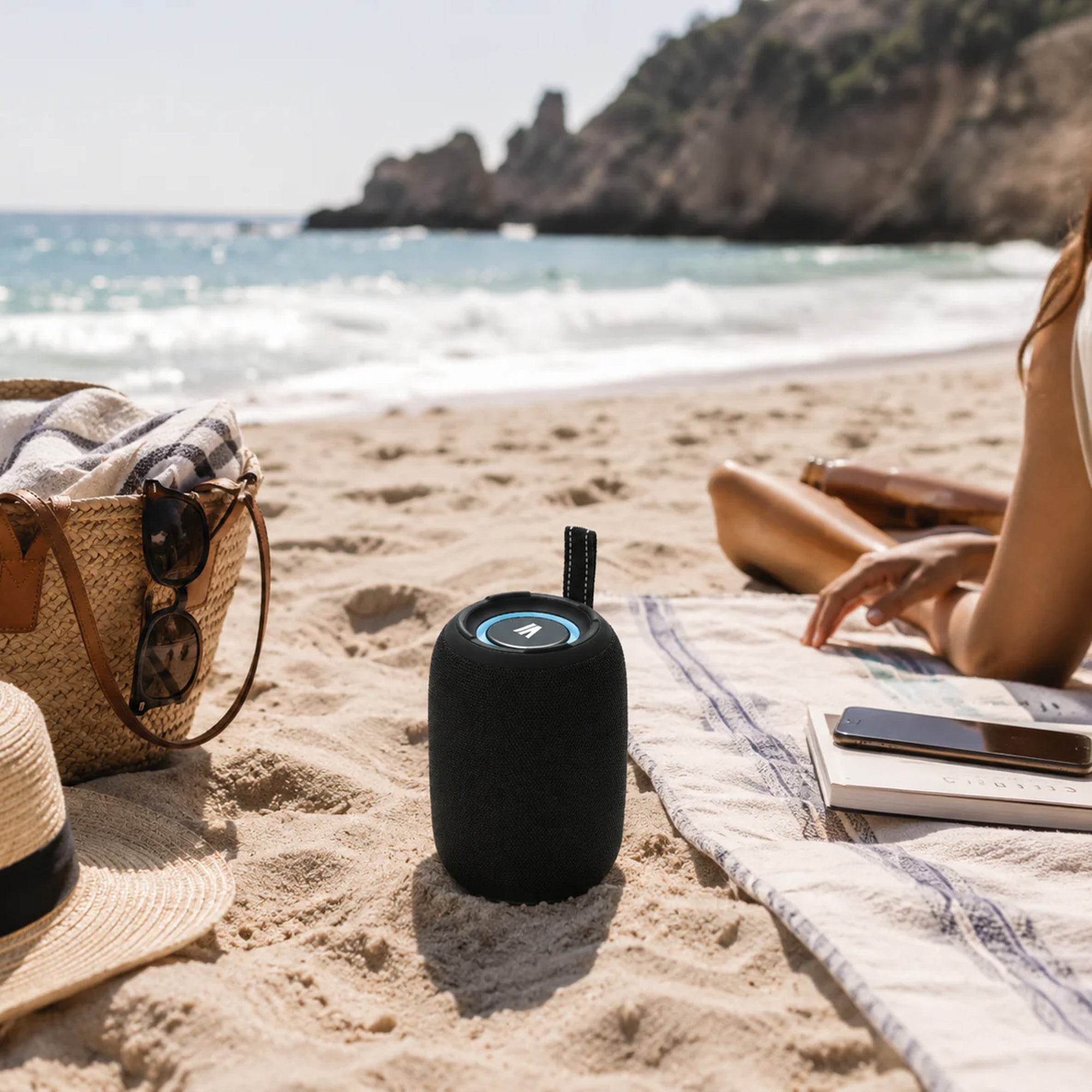 Max Power MPD395 Pulse Boom Portable Bluetooth Speaker with Heavy Bass, Blue - VMInnovations