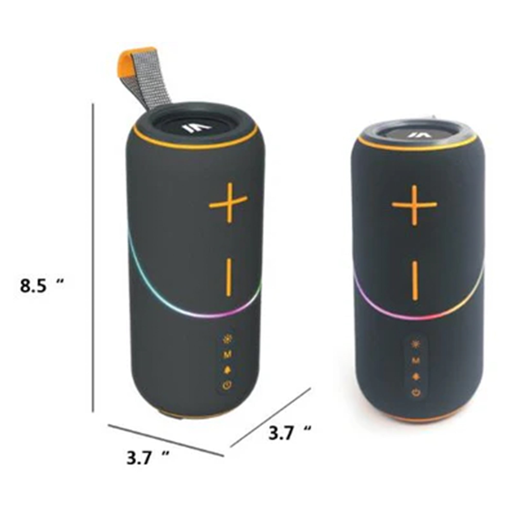 Max Power MPD672 Pulse Xtreme Portable Bluetooth Speaker with Heavy Bass, Black - VMInnovations