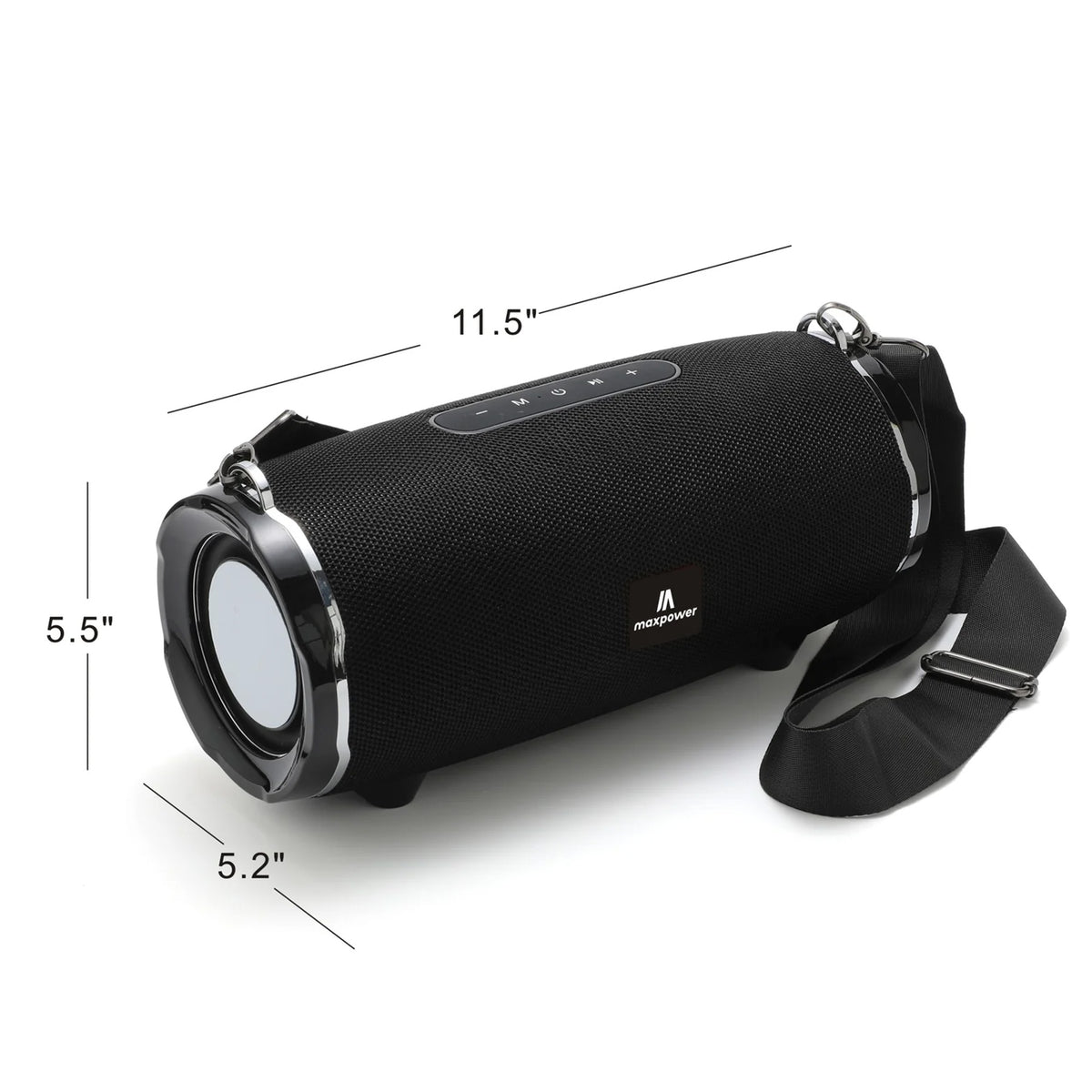 Max Power Encore Portable Wireless Outdoor Speaker with Bluetooth 5.3 and Strap