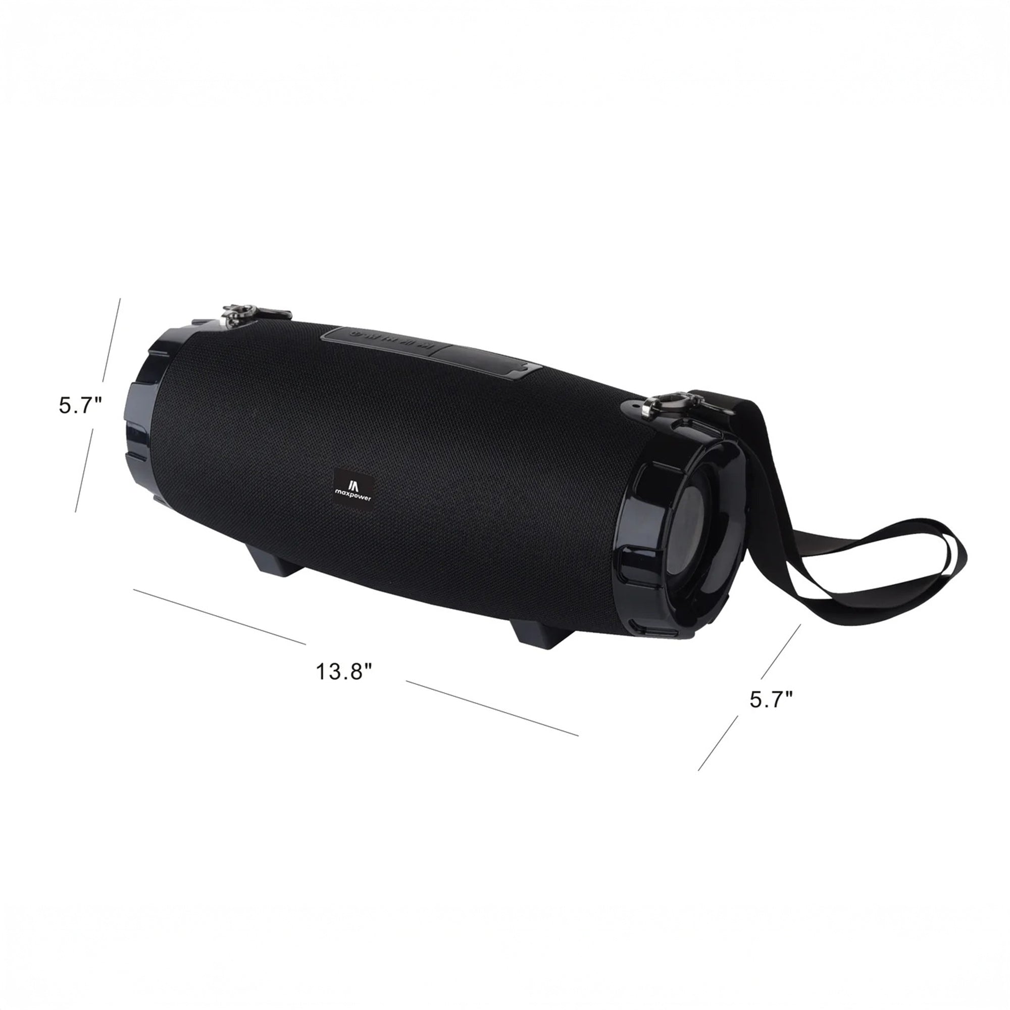 Max Power MPD526 Cyclone 2.0 Rechargeable Bluetooth Speaker, Carry Strap, Blue - VMInnovations