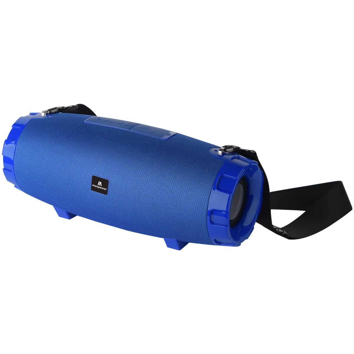 Max Power MPD526 Cyclone 2.0 Rechargeable Bluetooth Speaker, Carry Strap, Blue