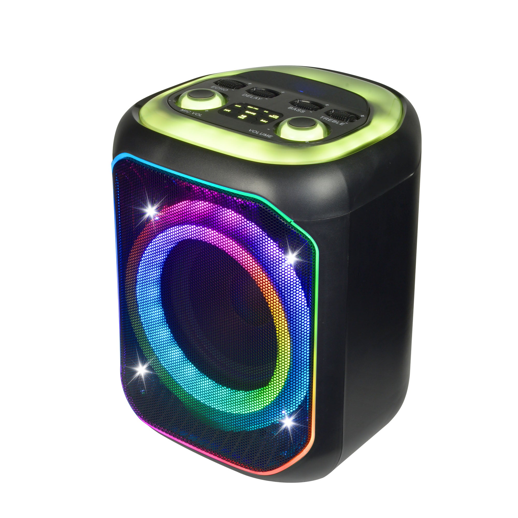 Max Power Lumi Blast karaoke Bluetooth Speaker with Multiple LED Light Modes - VMInnovations