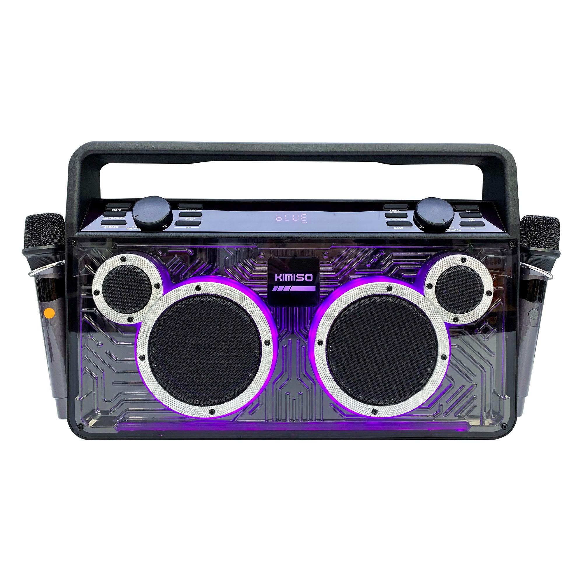 Max Power Retro Boom Portable Bluetooth Speaker with 2 Microphones & LED Lights - VMInnovations