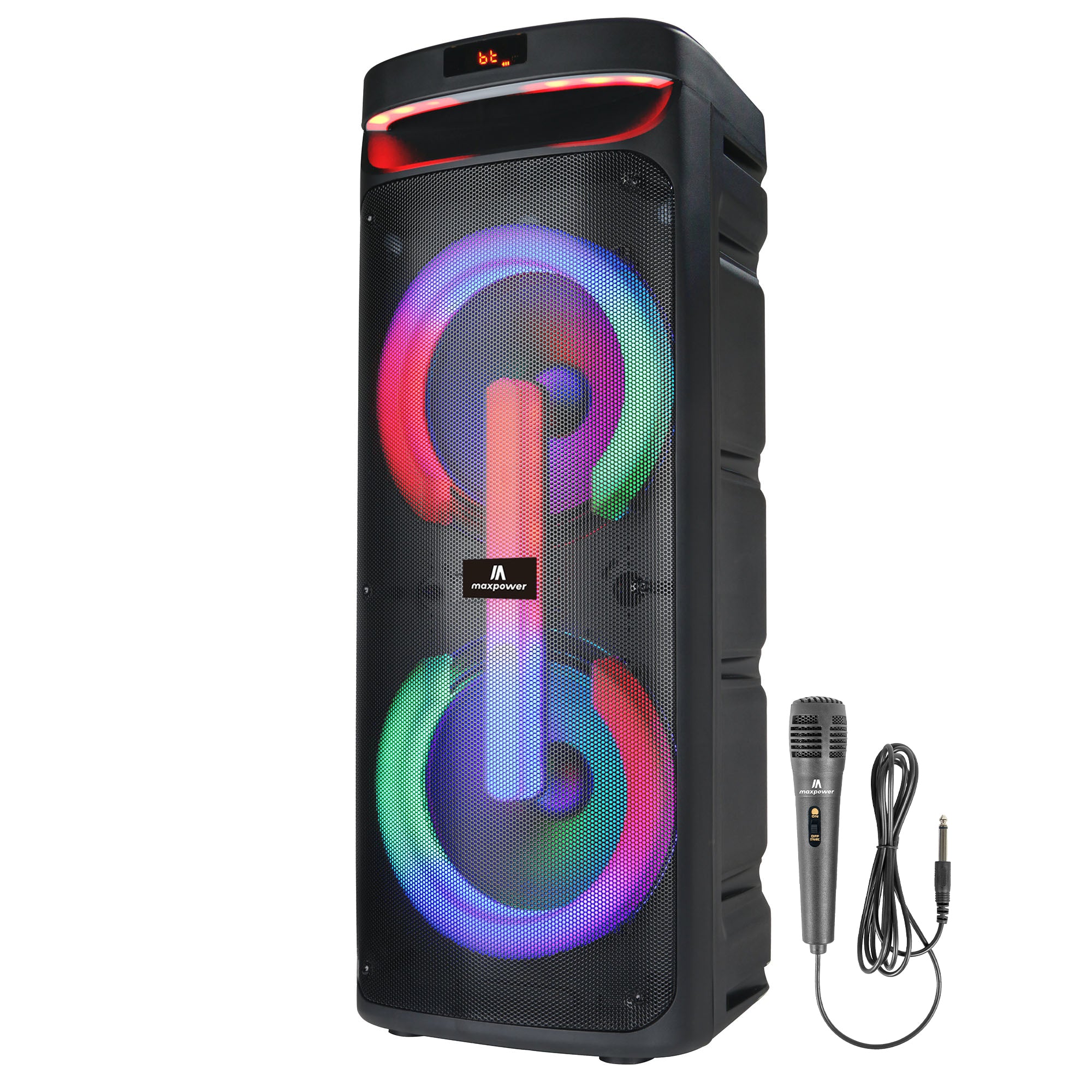 Max Powe MPD1010-PARTY BOX DJ Speaker, Portable Sound System with Bluetooth - VMInnovations