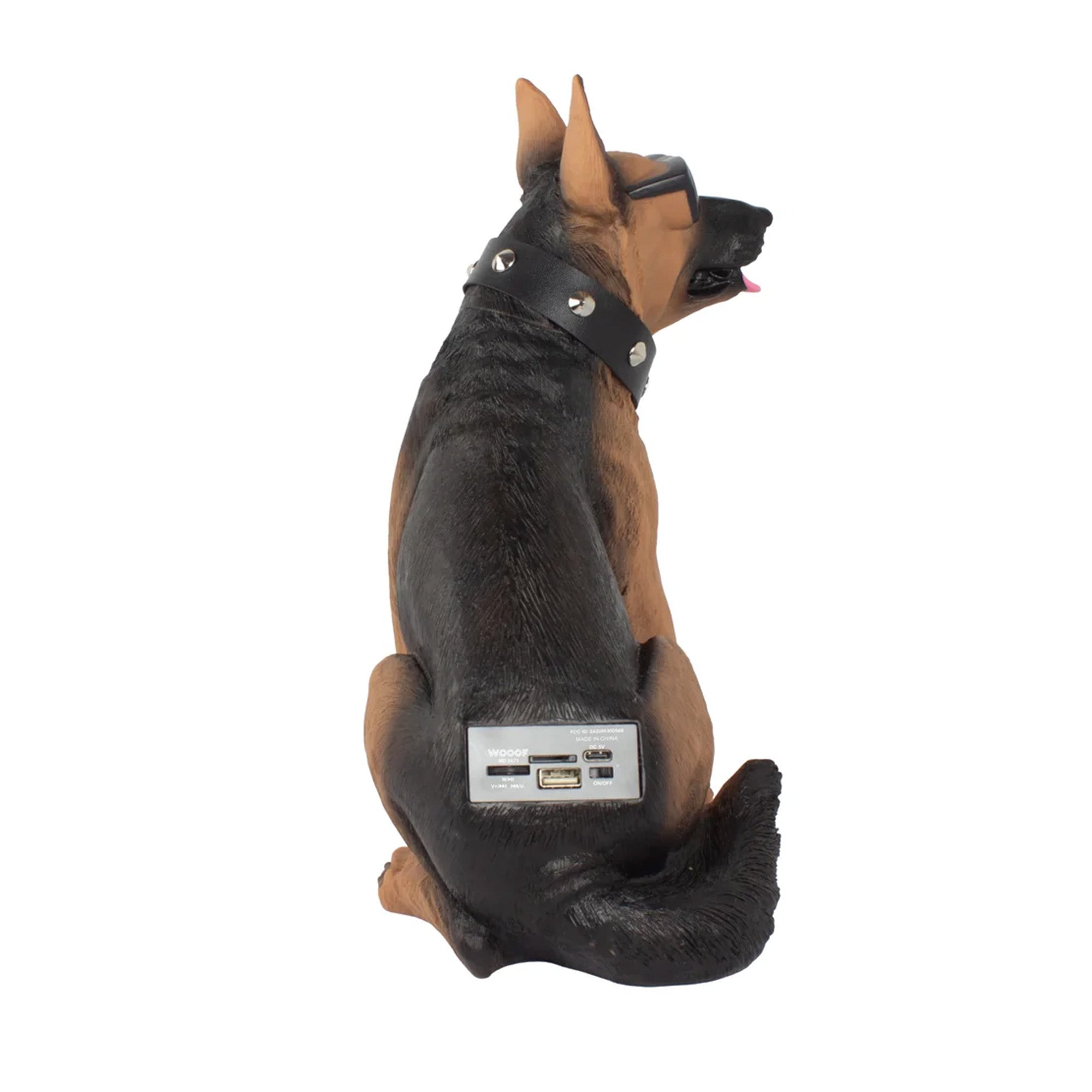 Max Power German Shepherd Bluetooth 5.3 Speaker, Wireless Novelty Dog Stereo - VMInnovations