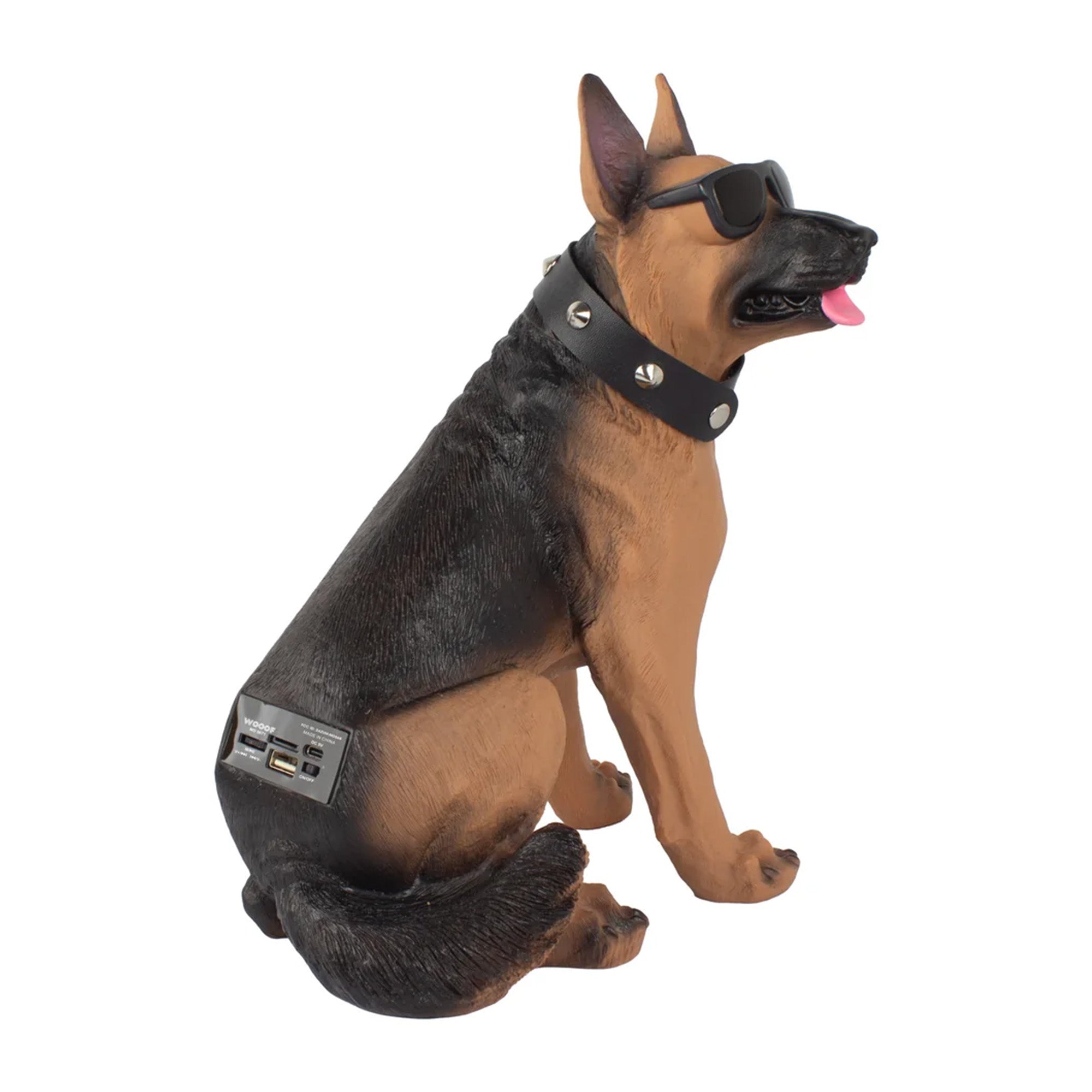 Max Power German Shepherd Bluetooth 5.3 Speaker, Wireless Novelty Dog Stereo - VMInnovations