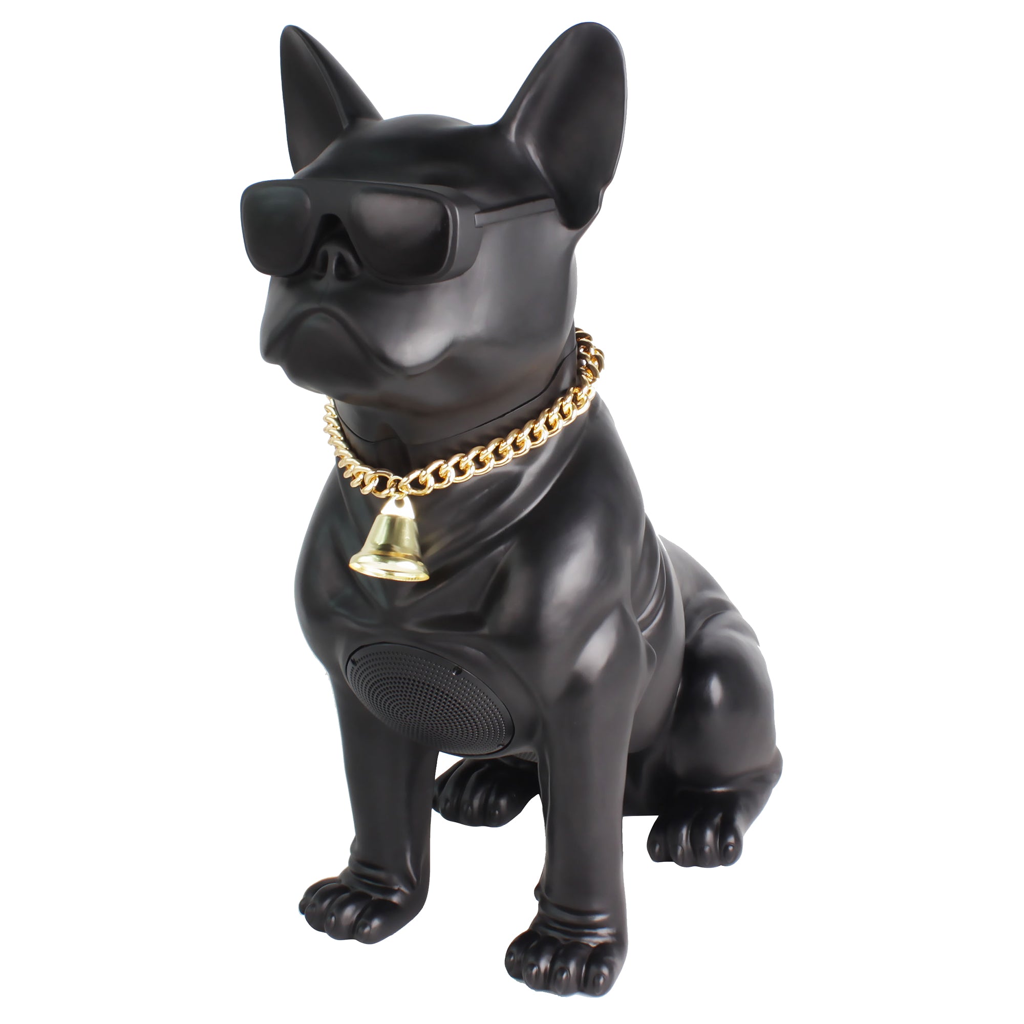 Max Power Bulldog Bluetooth Speaker, Large Wireless Novelty Party Stereo, Black - VMInnovations