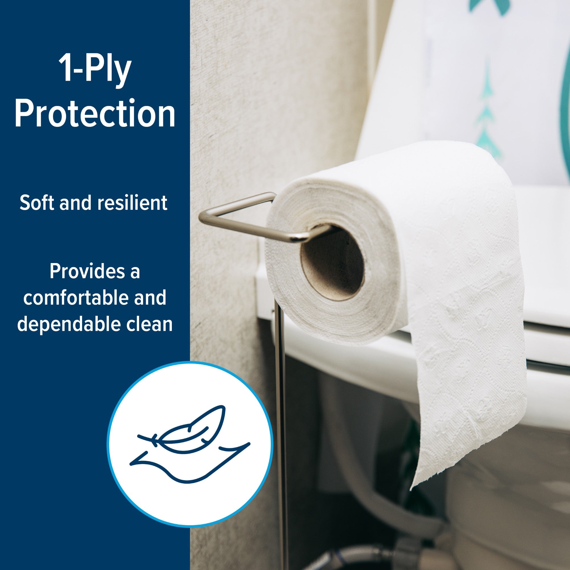 Camco TST 1-Ply Toilet Paper, 4 Individual Roll, 280 Flushable Tissue Sheets