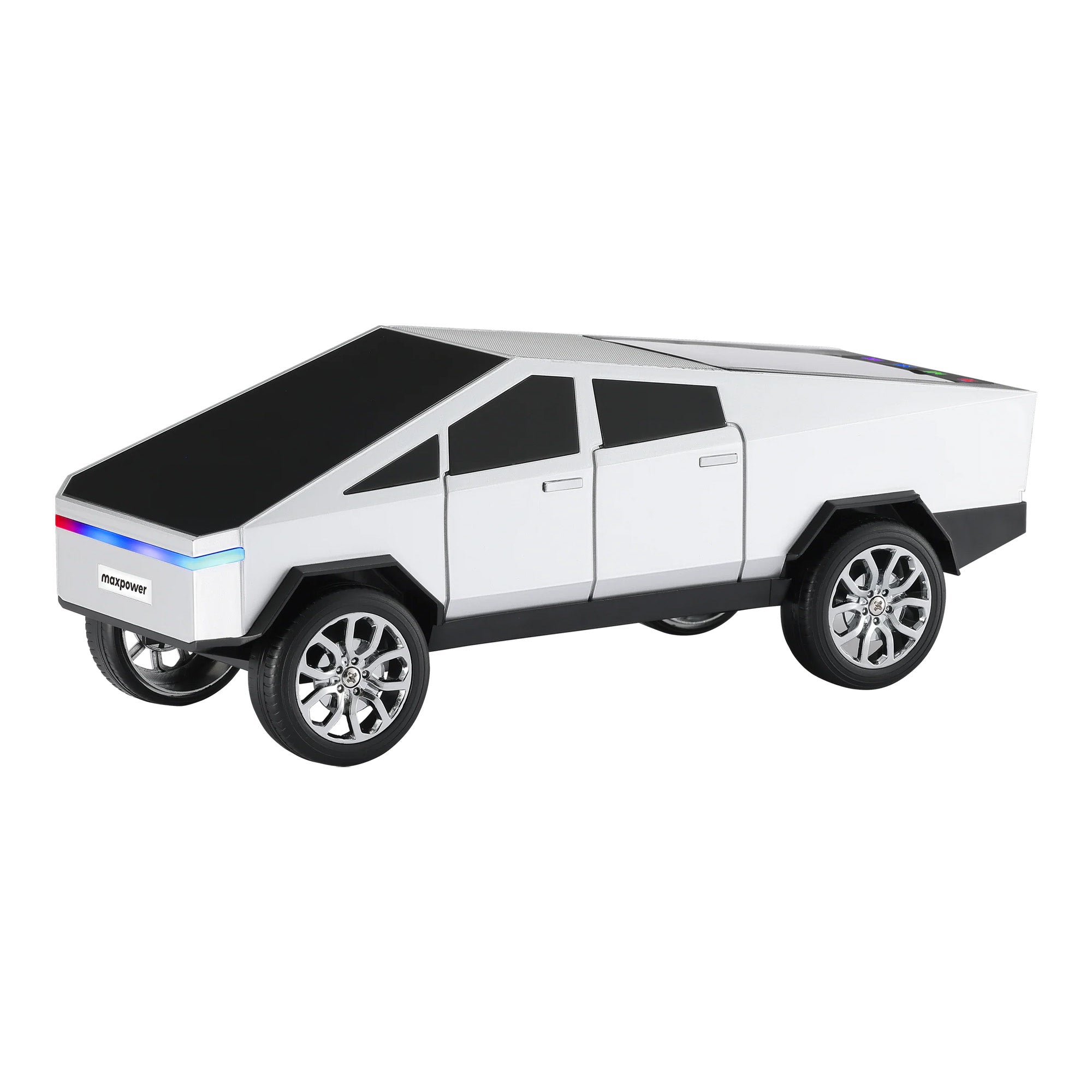 Max Power Cybertruck Wireless Bluetooth Speaker with Front LED Lights, Red - VMInnovations