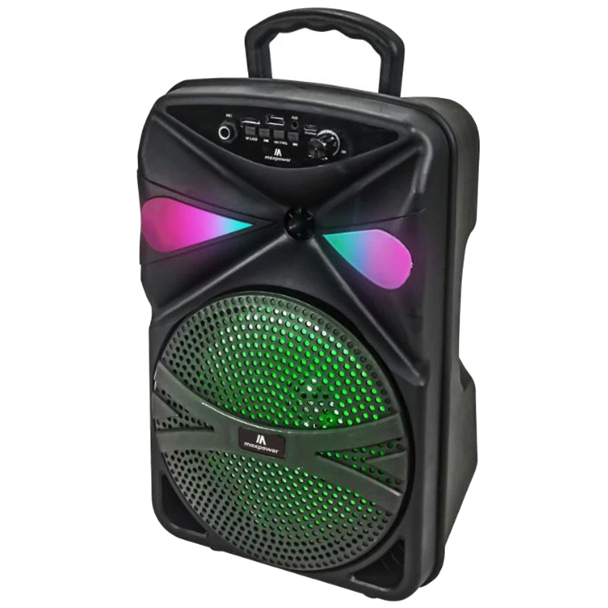 Max Power MPD827 Karaoke Bluetooth Speaker with 8" Woofer, Mic and Carry Handle - VMInnovations