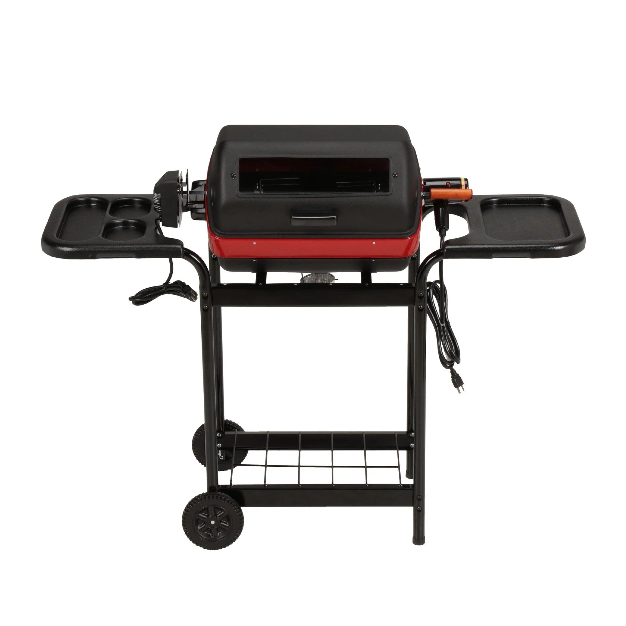 Americana 3-Zone Electric Tabletop BBQ Grill w/ Cart & Polymer Side Tables