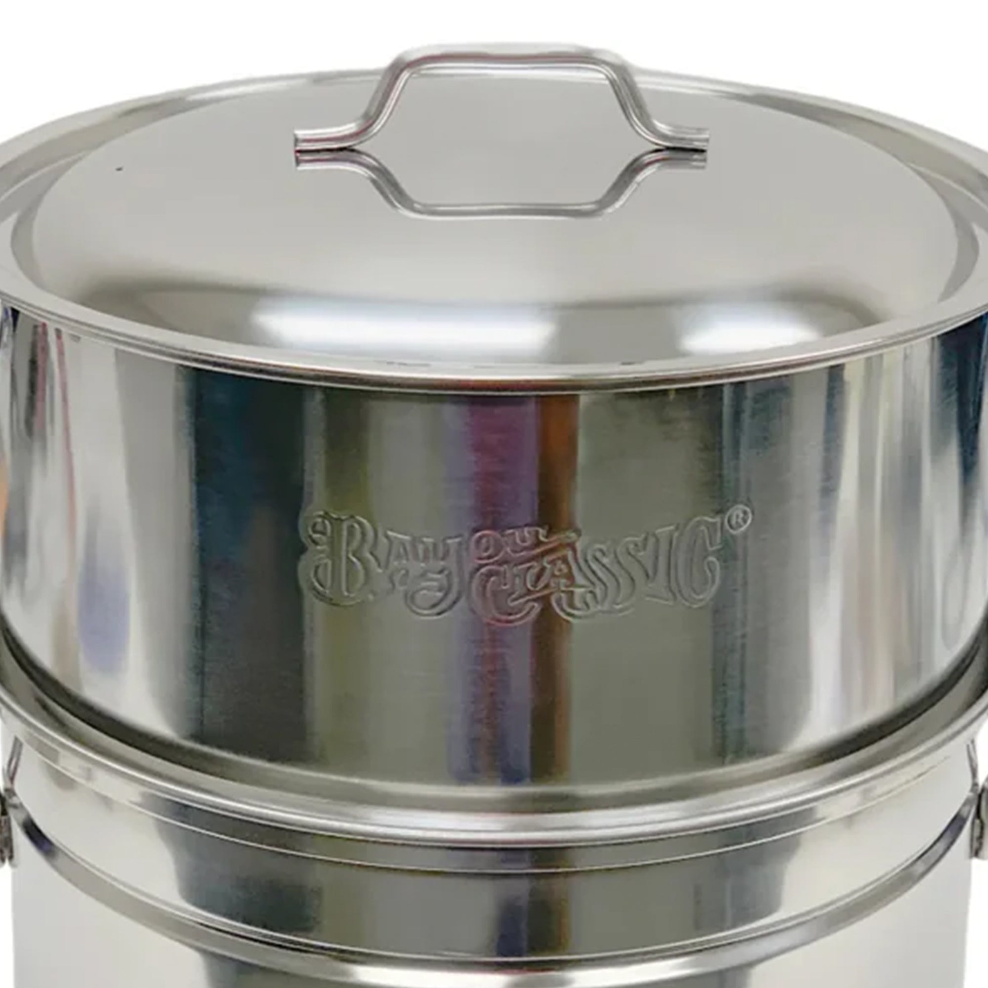 Bayou Classic Stainless Oyster Steamer, Large Seafood Vegetable Steaming Pot Lid