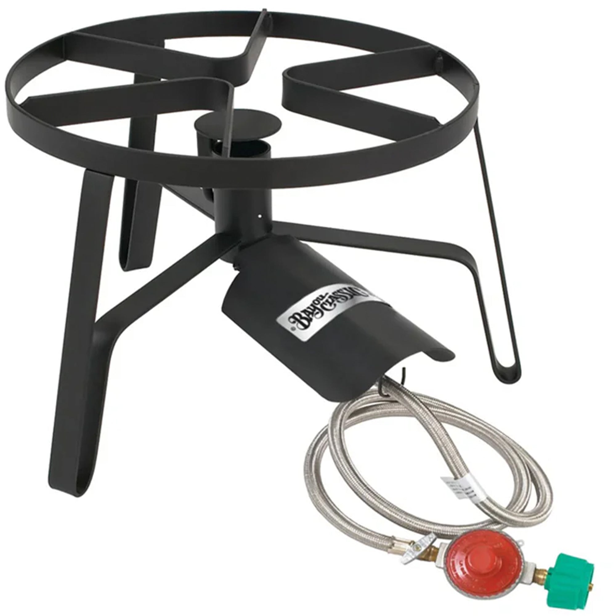 Bayou Classic Single Jet Cooker, 14-Inch Propane Burner for Stockpots, Black