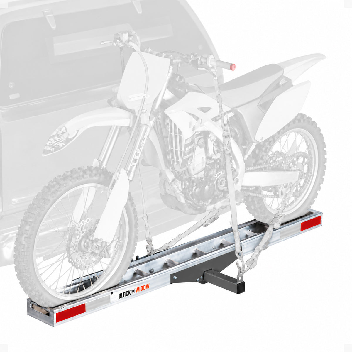 Black Widow Aluminum Dirt Bike Hitch Carrier W 6Foot Ramp 400 Lb Cap (For Parts) - VMInnovations