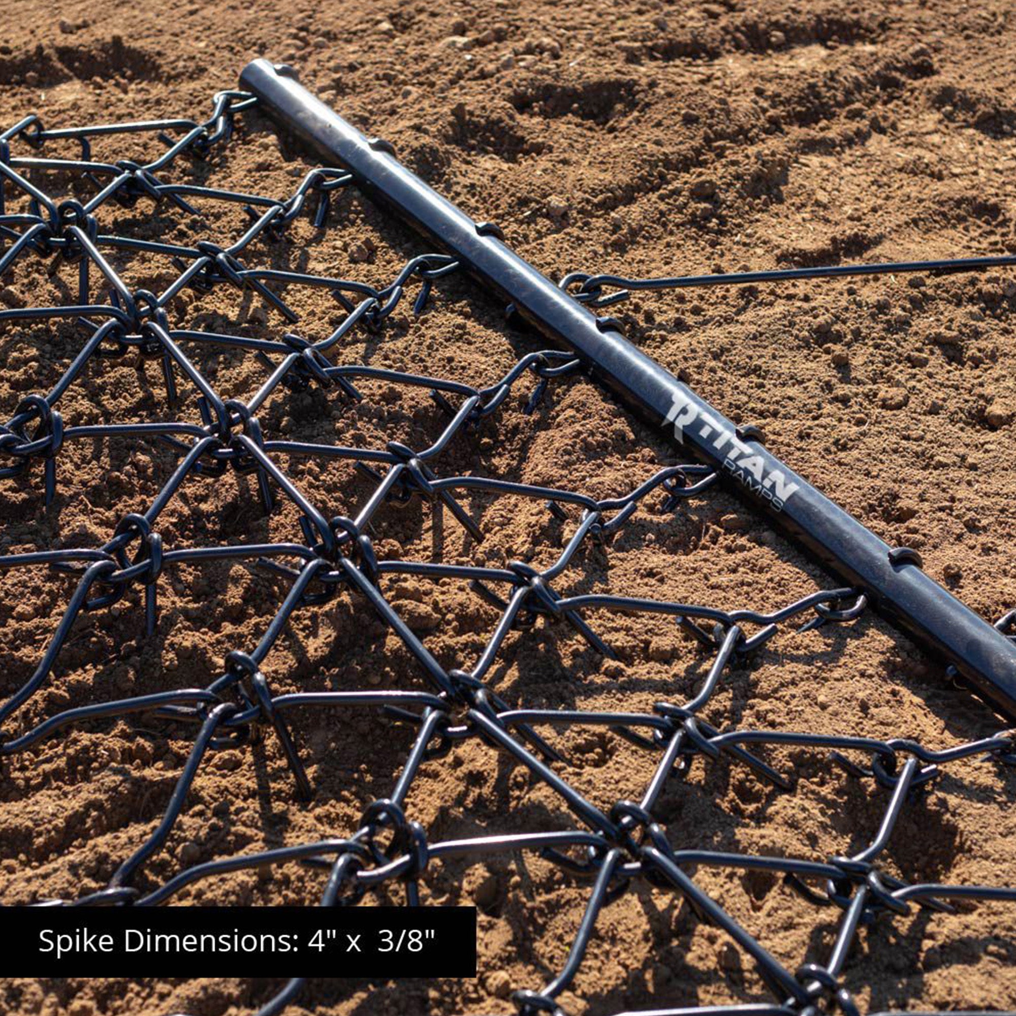 Titan Ramps ATV UTV Chain Tow Behind Drag Harrow, Heavy Duty Steel Mesh, 7’ x 8’ - VMInnovations