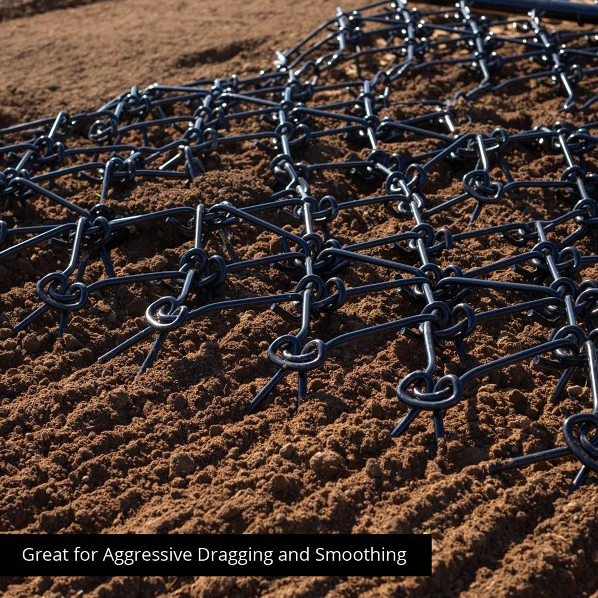 Titan Ramps ATV UTV Chain Tow Behind Drag Harrow, Heavy Duty Steel Mesh, 7’ x 8’ - VMInnovations