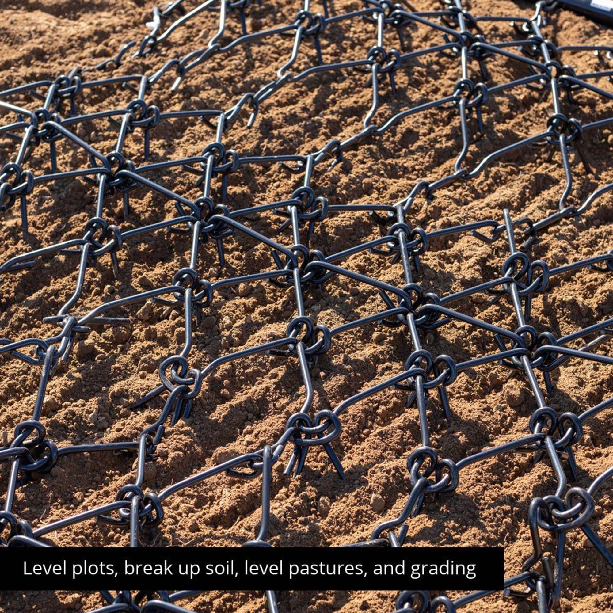 Titan Ramps ATV UTV Chain Tow Behind Drag Harrow, Heavy Duty Steel Mesh, 7’ x 8’ - VMInnovations