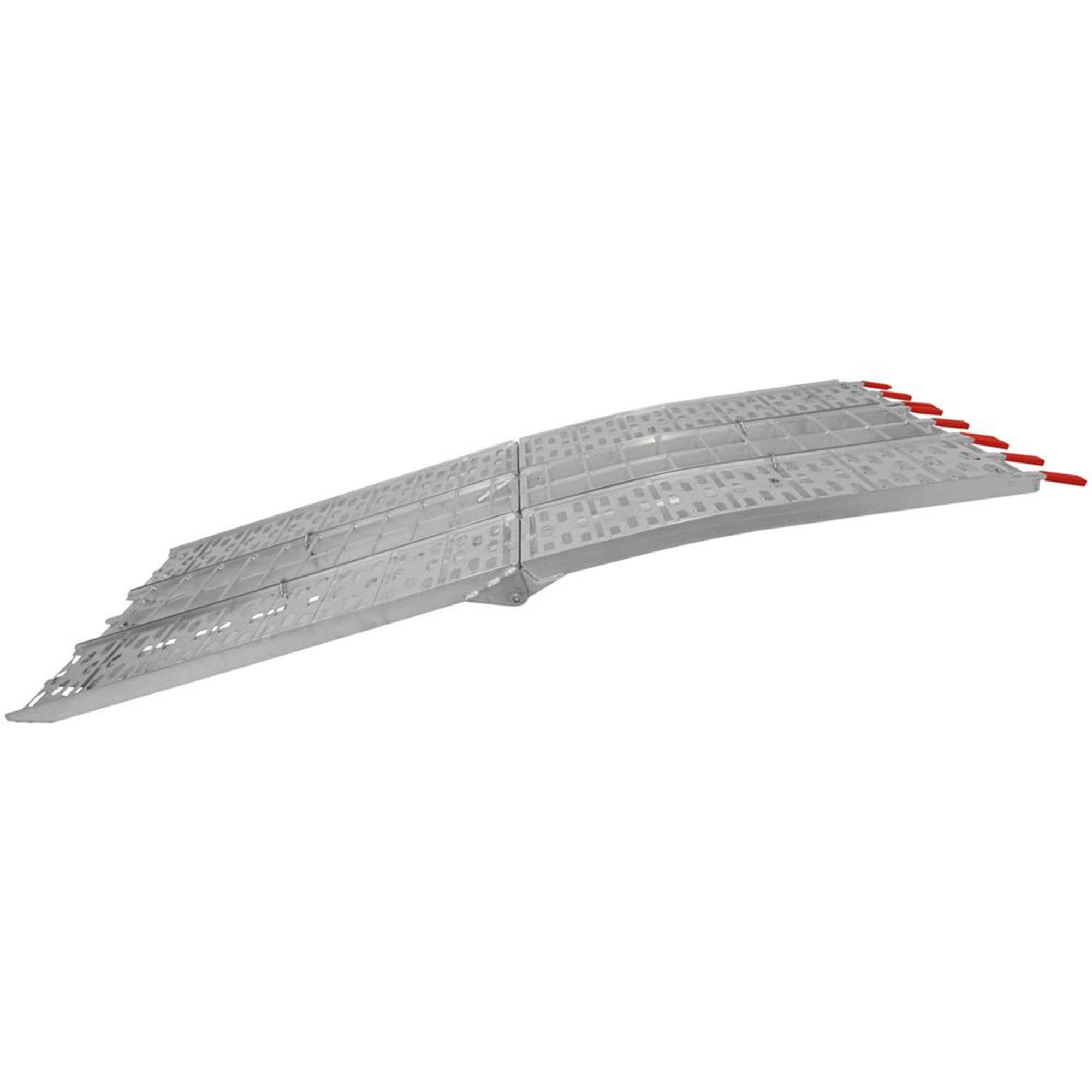 Titan Ramps 7.5 Ft Solid Plate Motorcycle Loading Ramp, 1,000Lb Capacity, Silver - VMInnovations