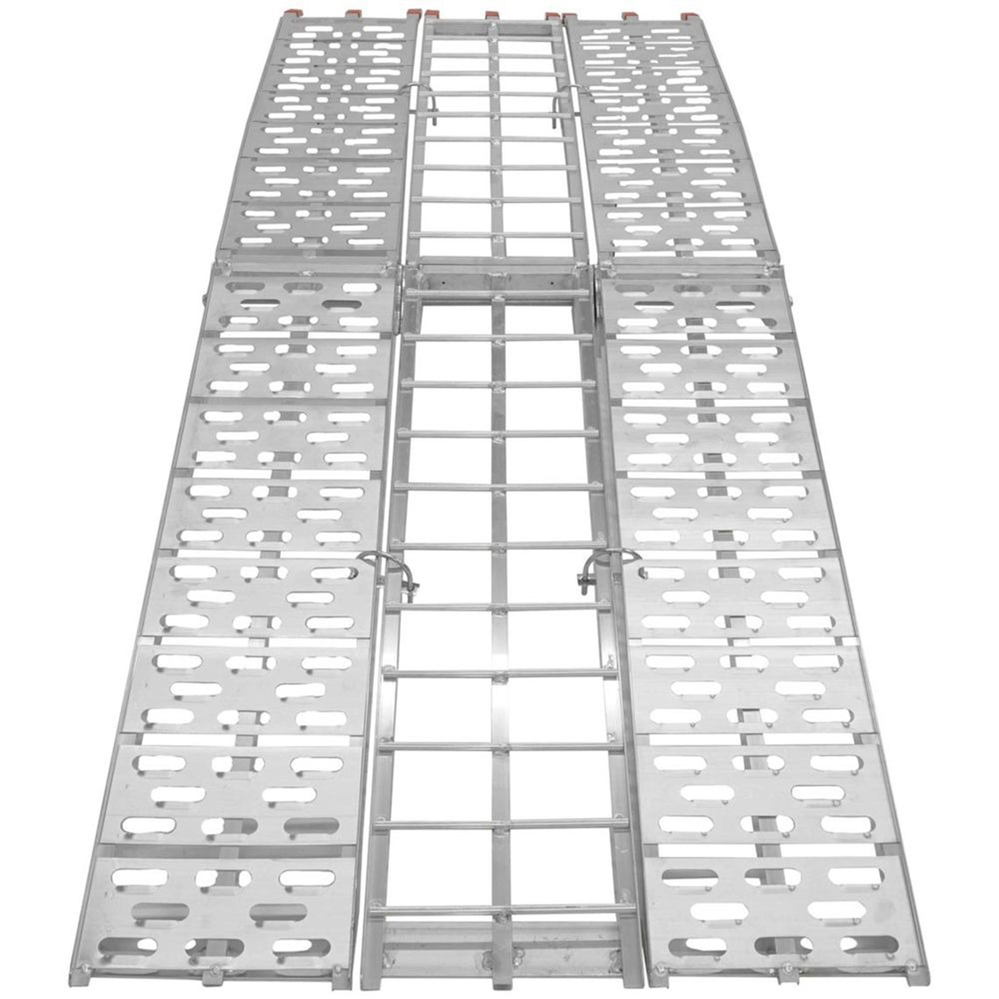 Titan Ramps 7.5 Ft Solid Plate Motorcycle Loading Ramp, 1,000Lb Capacity, Silver - VMInnovations