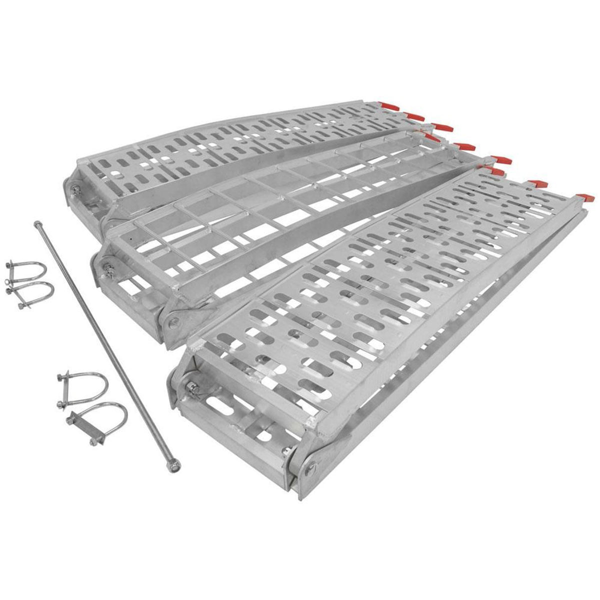 Titan Ramps 7.5 Ft Solid Plate Motorcycle Loading Ramp, 1,000Lb Cap, (Open Box)