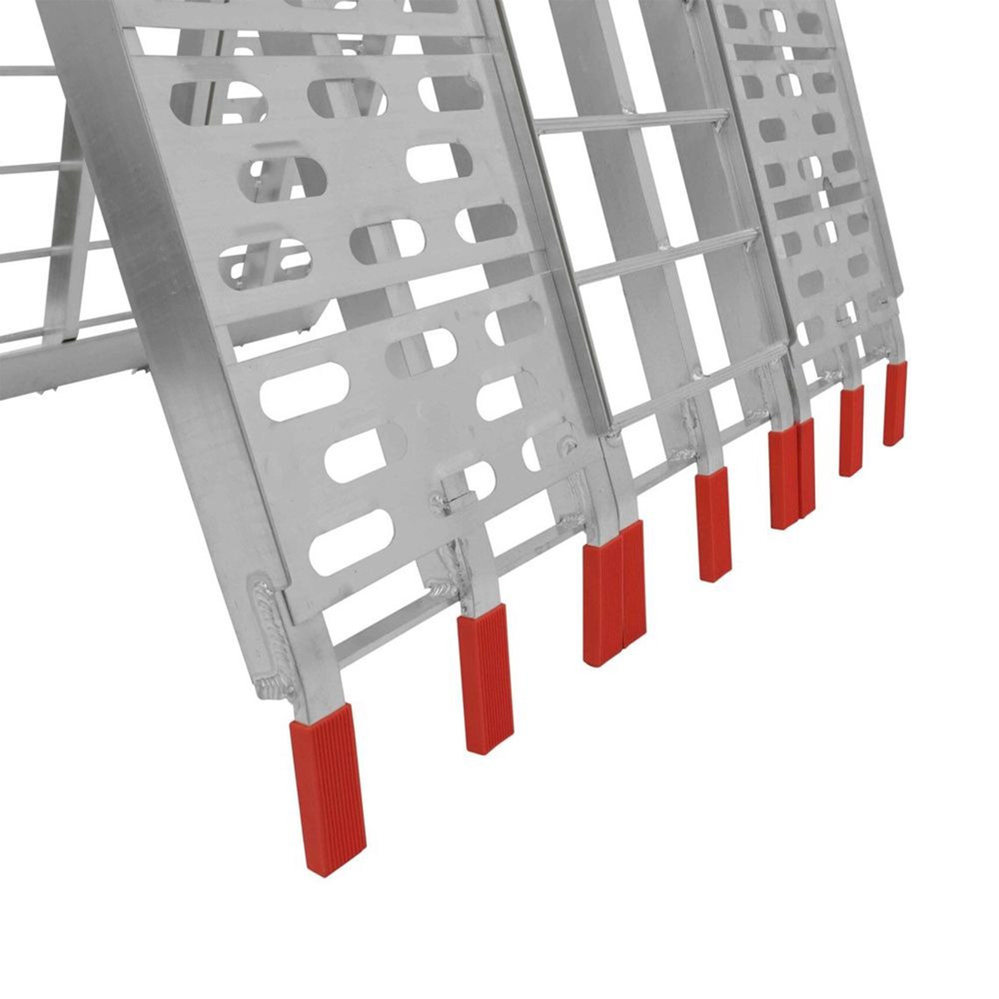 Titan Ramps 7.5 Ft Solid Plate Motorcycle Loading Ramp, 1,000Lb Capacity, Silver - VMInnovations