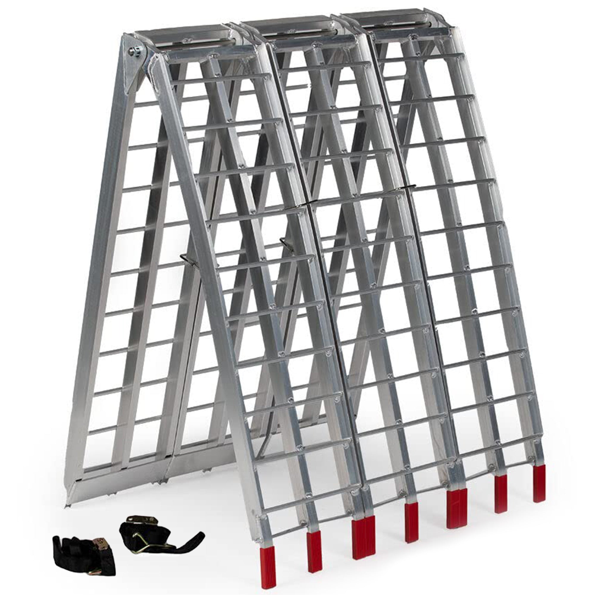Titan Ramps 7.5 Ft Aluminum Motorcycle Loading Ramp, 1,000 Lb Capacity, Silver - VMInnovations