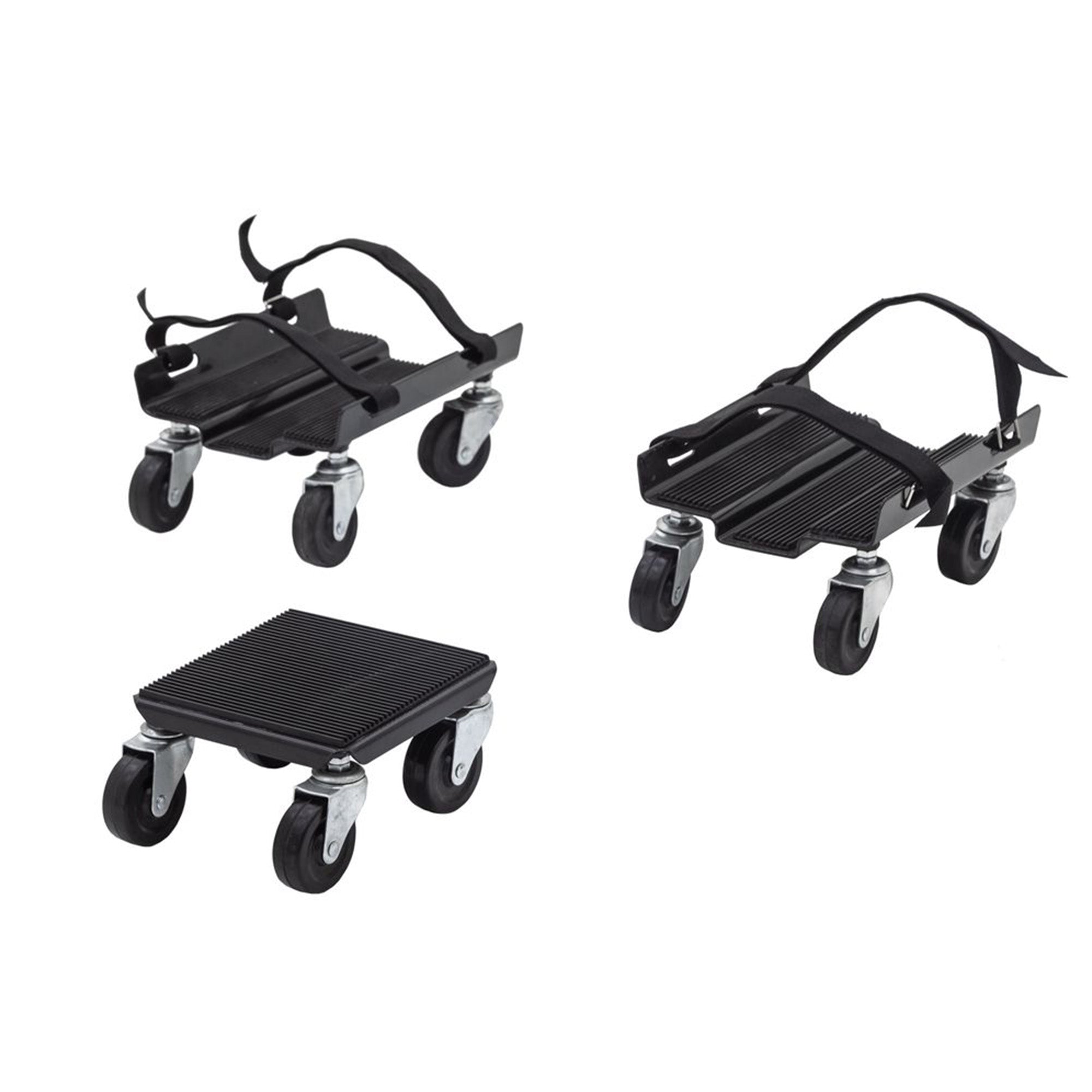 Black Ice 3-Piece Snowmobile Dolly Set for Ski & Track Storage, 1500 Lb Capacity