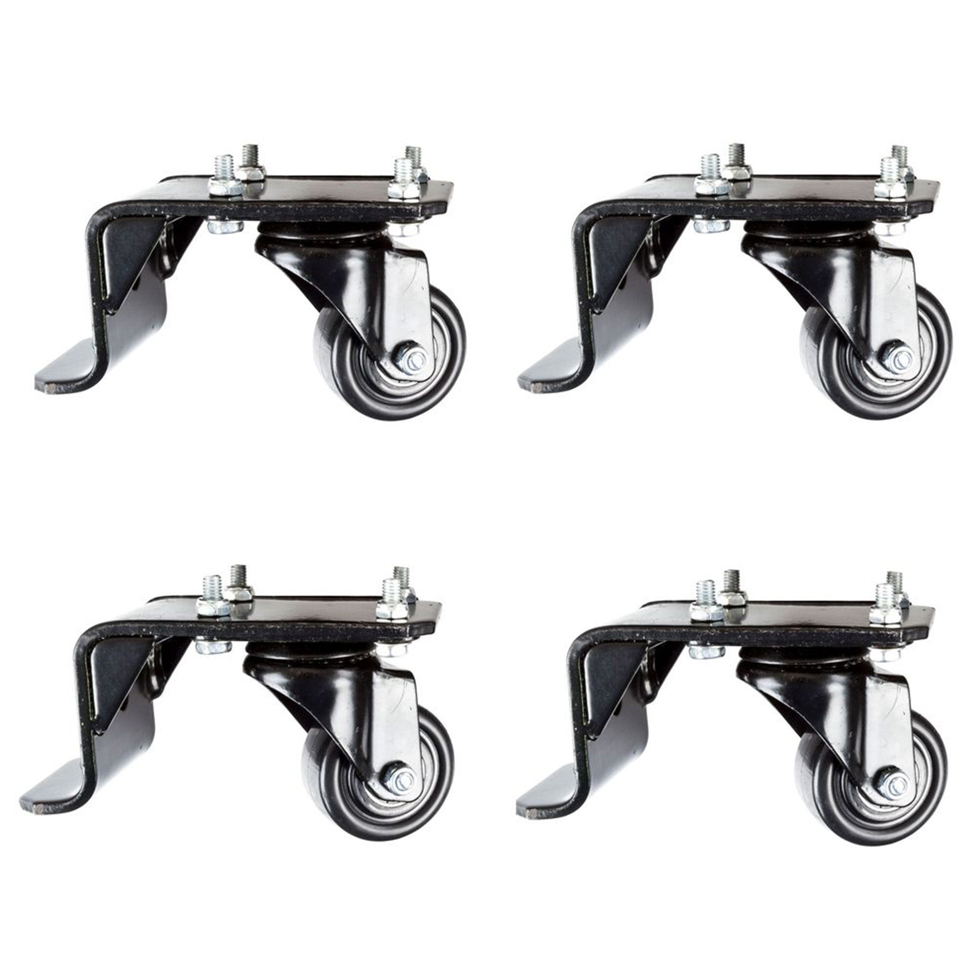 Black Ice Snowmobile Lift Caster Wheel Set with Hardware for SNO-1508, Set of 4