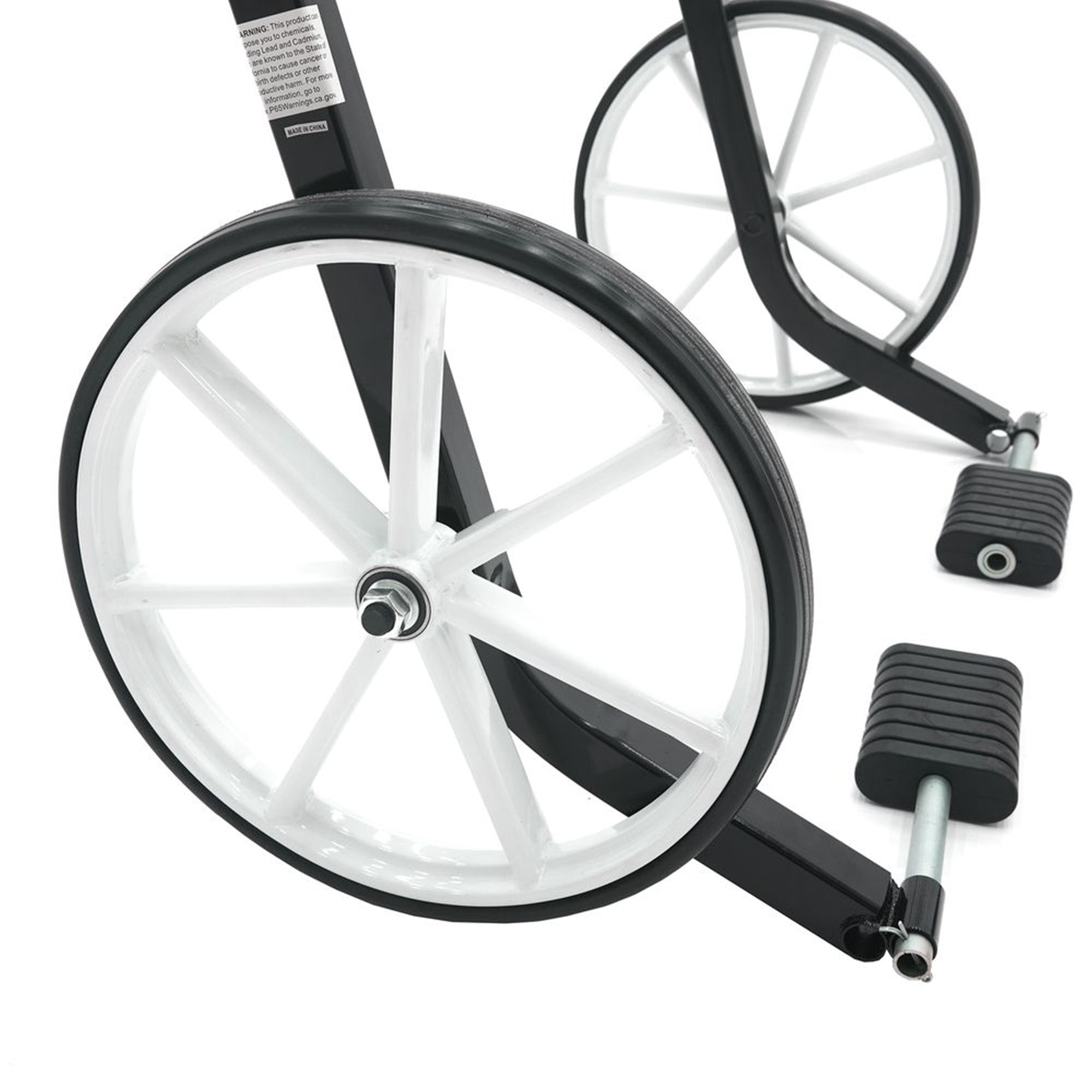 Black Ice Snowmobile Dolly Lift Steel Shop Sled Jack with 20 Inch Tires, Black