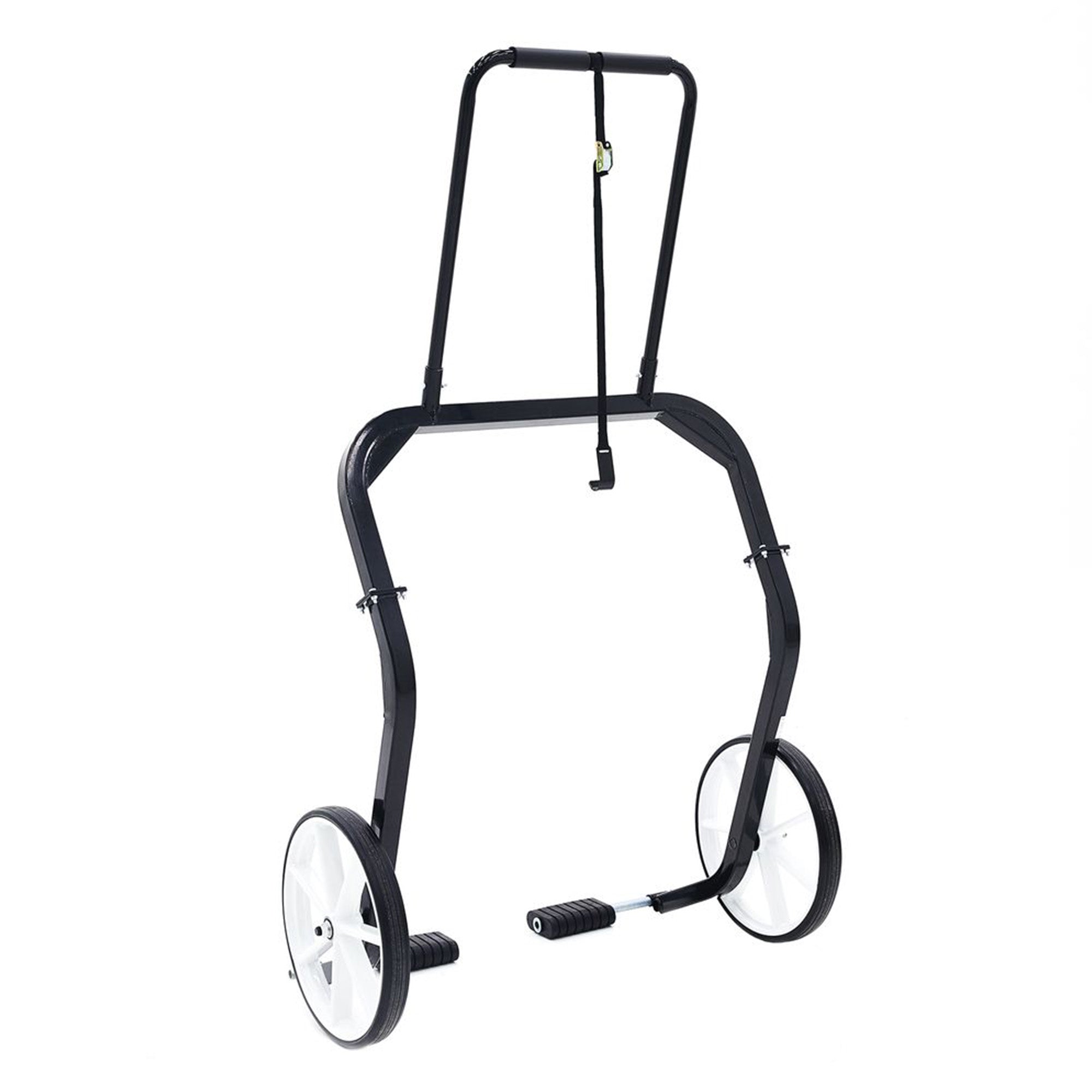 Black Ice Snowmobile Dolly Lift Steel Shop Sled Jack with 20 Inch Tires, Black