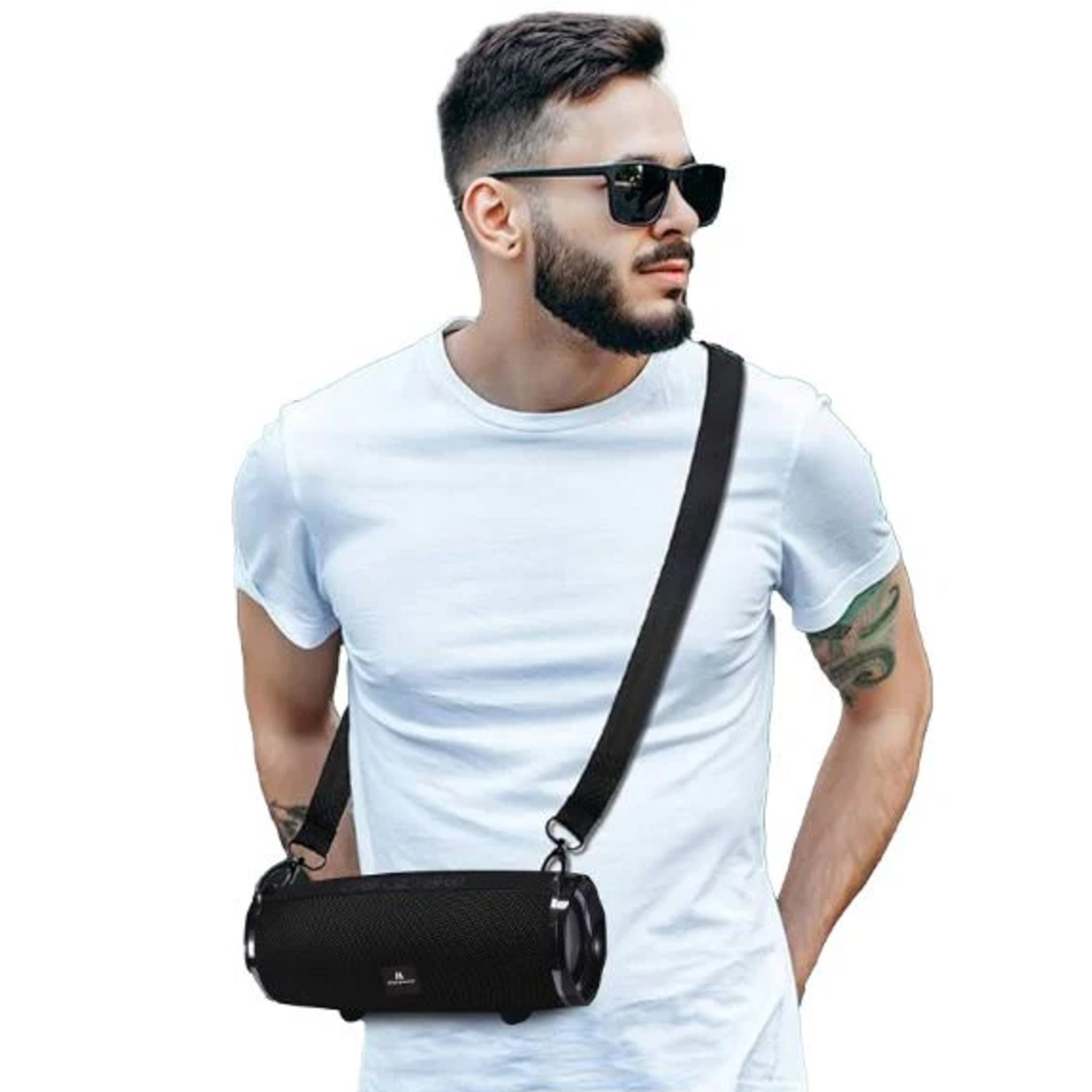 Max Power MPD189 Cyclone Rechargeable Bluetooth Speaker with Carry Strap, Black - VMInnovations