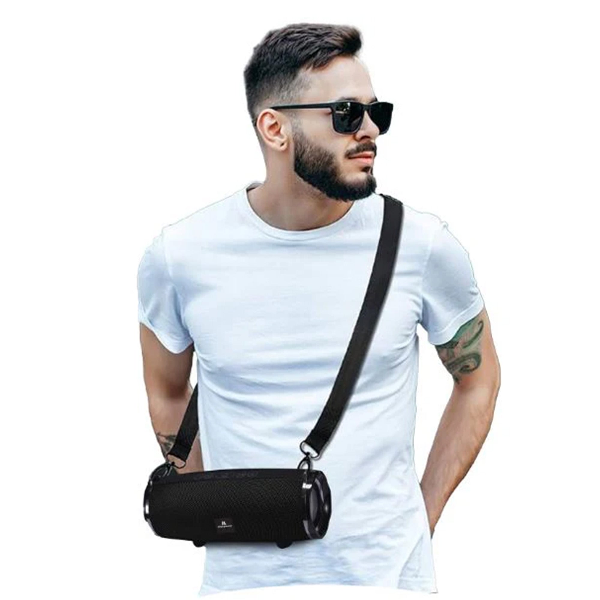 Max Power MPD189 Cyclone Rechargeable Bluetooth Speaker with Carry Strap, Red - VMInnovations