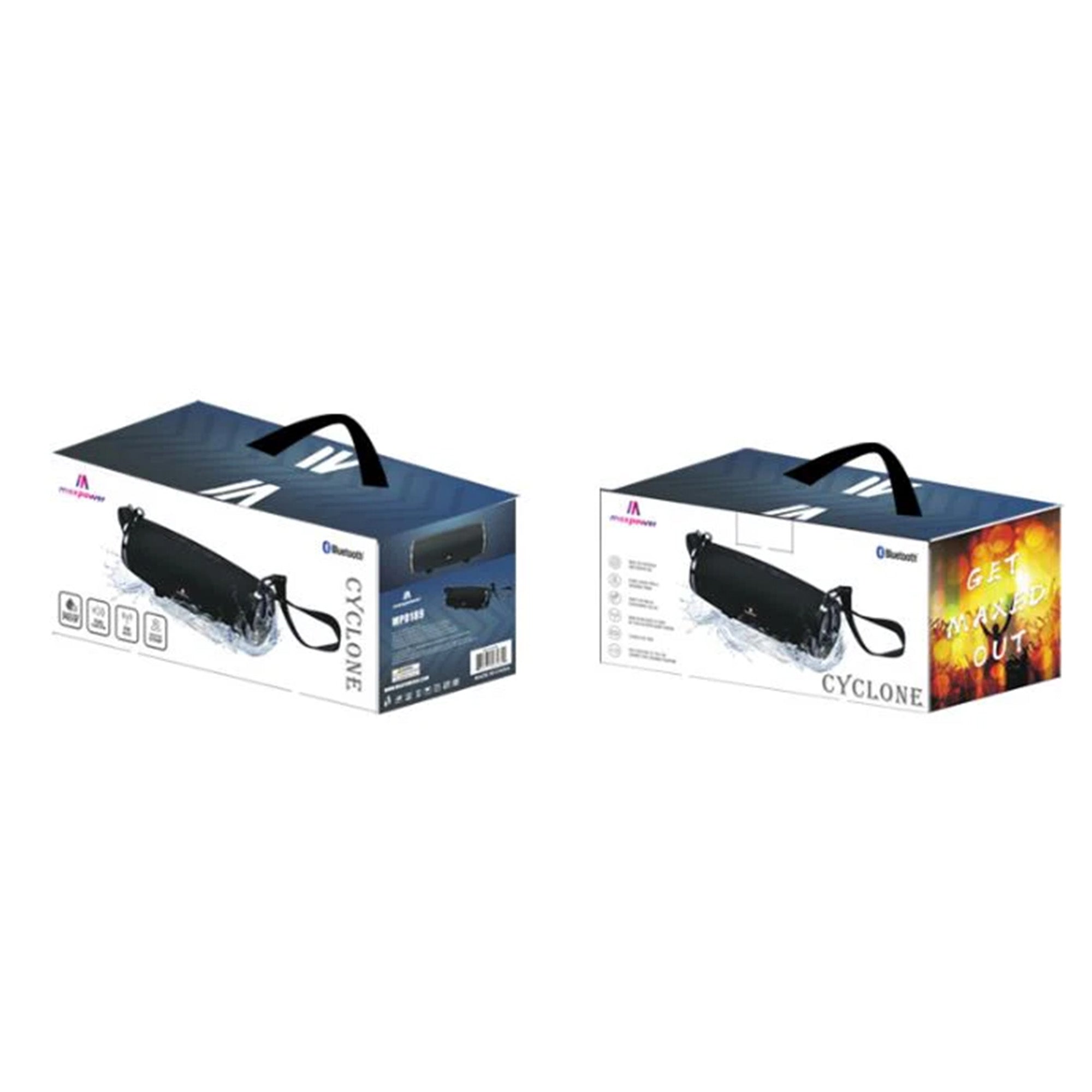 Max Power MPD189 Cyclone Rechargeable Bluetooth Speaker with Carry Strap, Red - VMInnovations