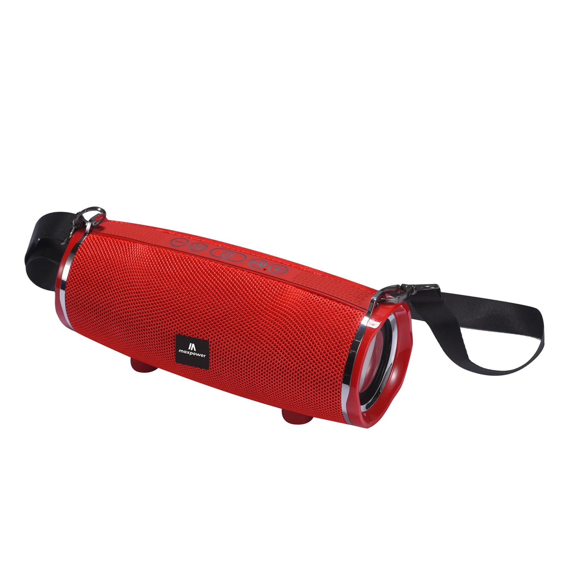 Max Power MPD189 Cyclone Rechargeable Bluetooth Speaker with Carry Strap, Red - VMInnovations