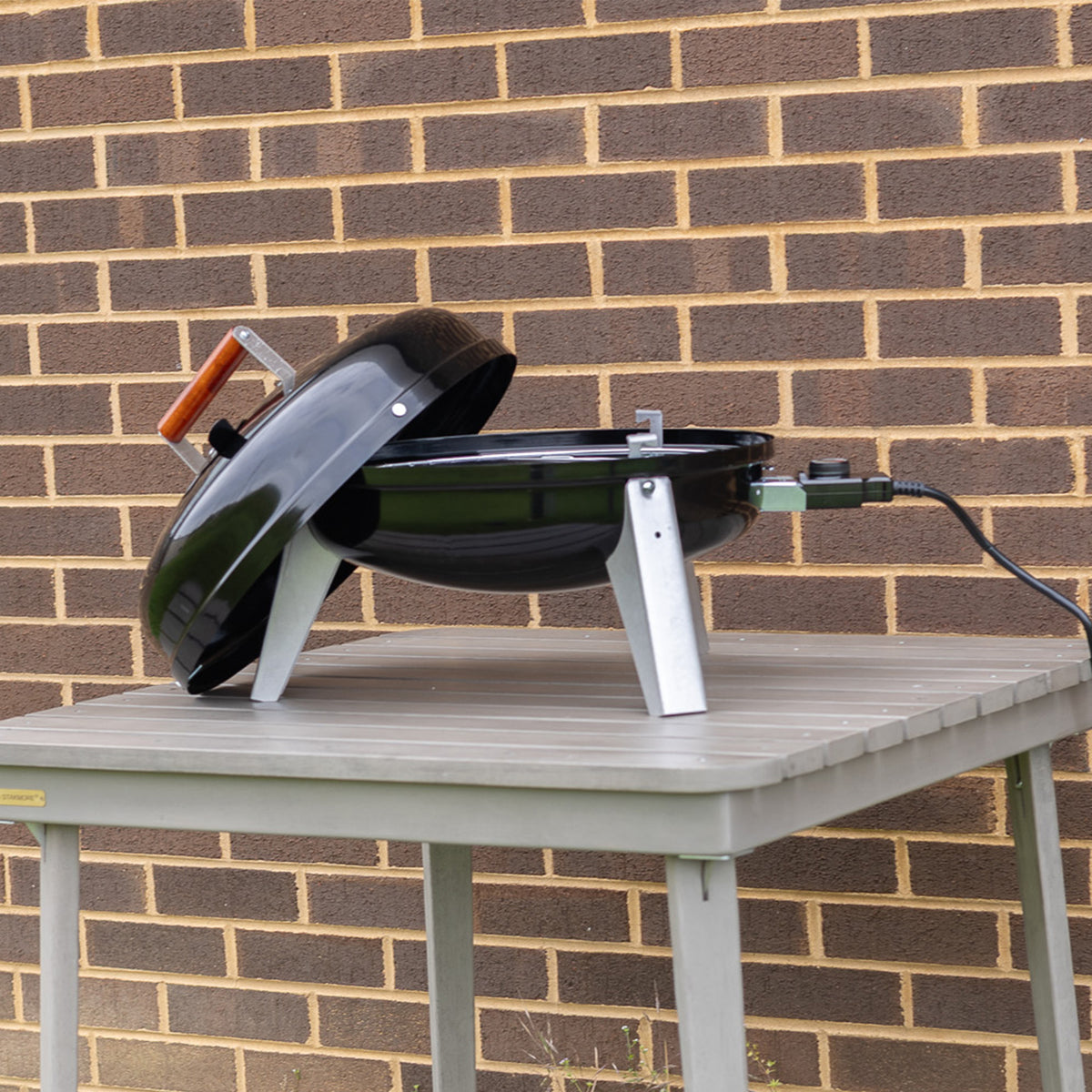 Americana Wherever Grill Dual-Fuel Portable Electric & Charcoal BBQ Grill, Black