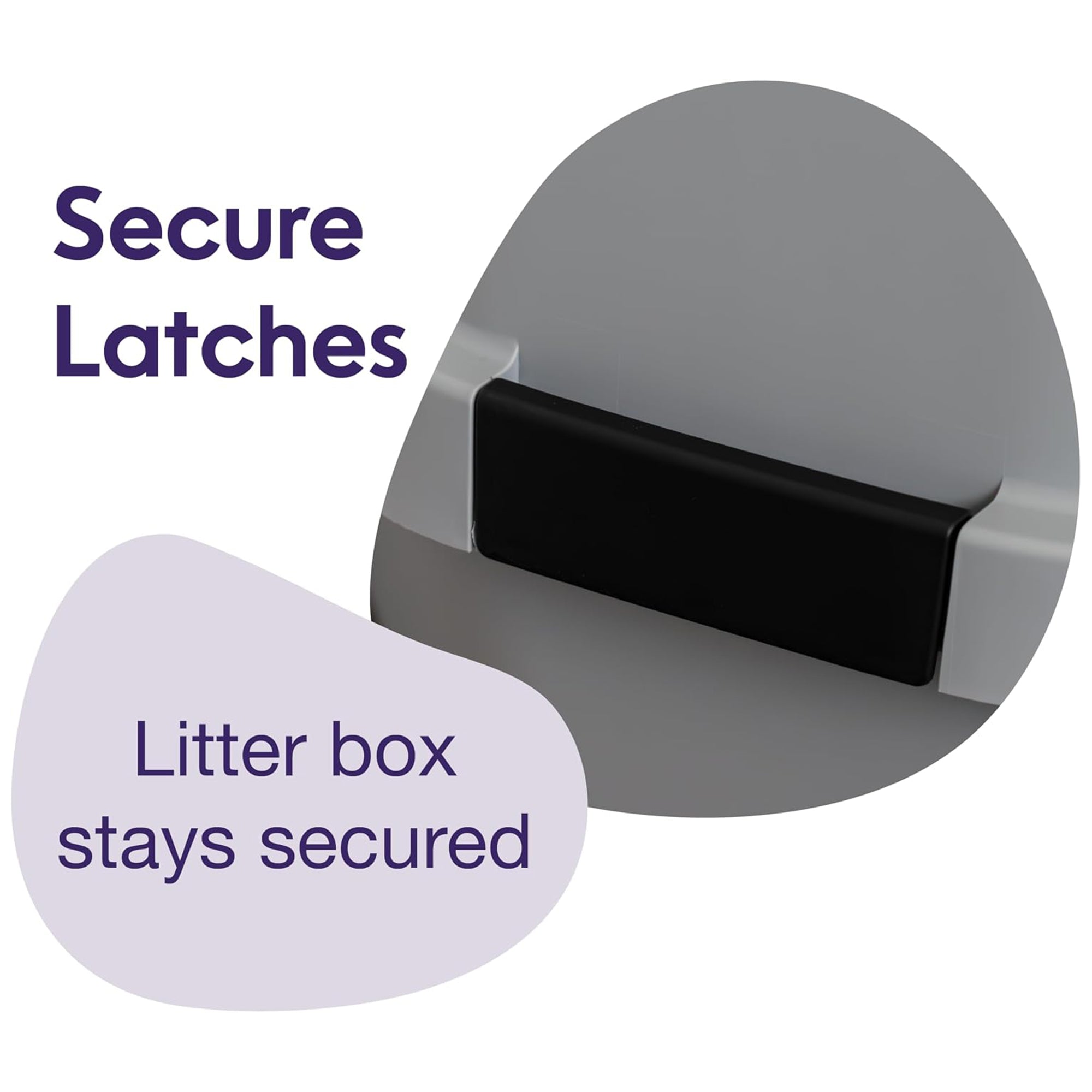 Litter Genie Covered Corner Cat Litter Box w/ Front Door Flap, Scoop w/ Handles - VMInnovations